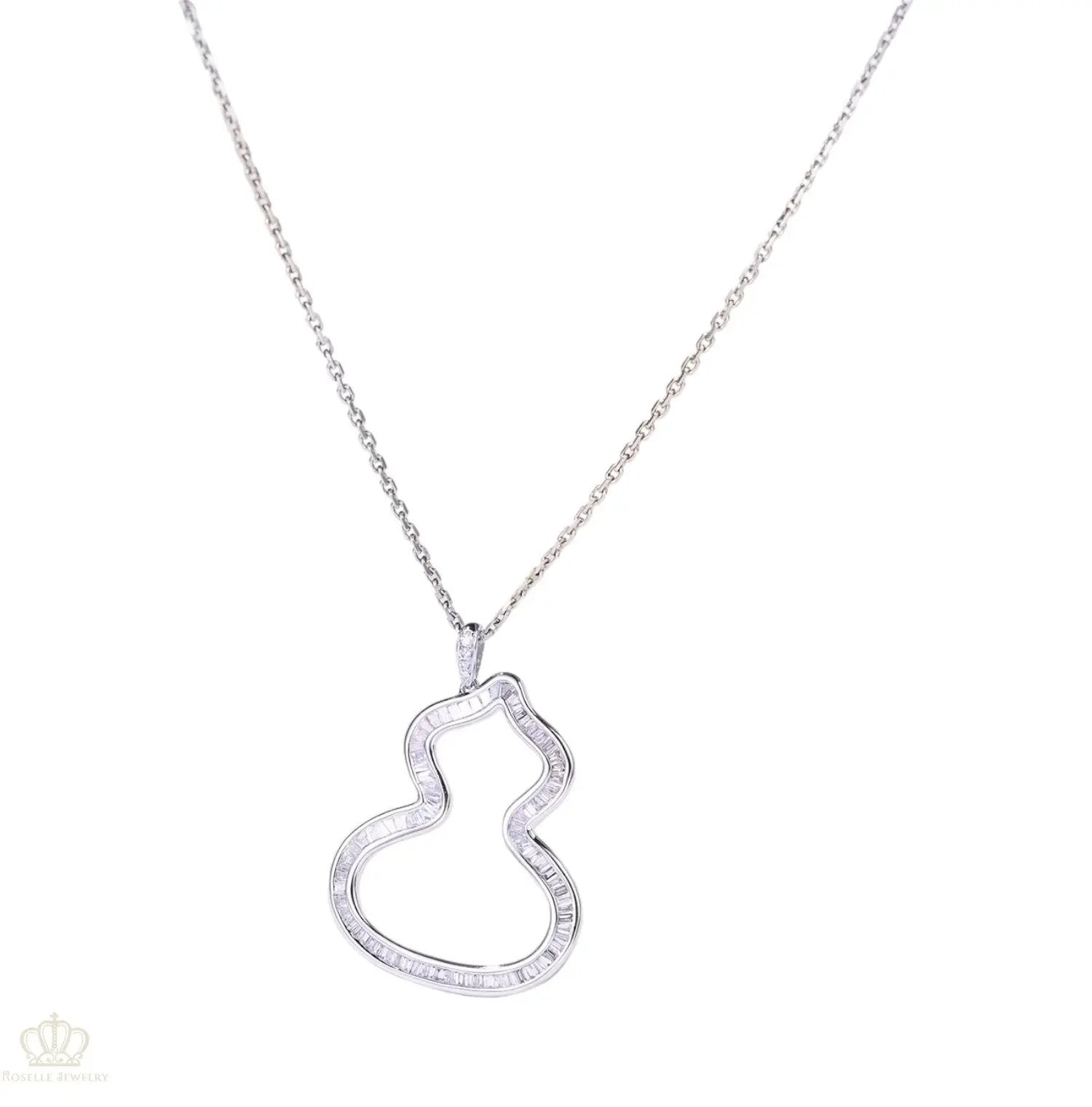 Gourd Baguette Diamond Pendant - LC111 CHARLISA™