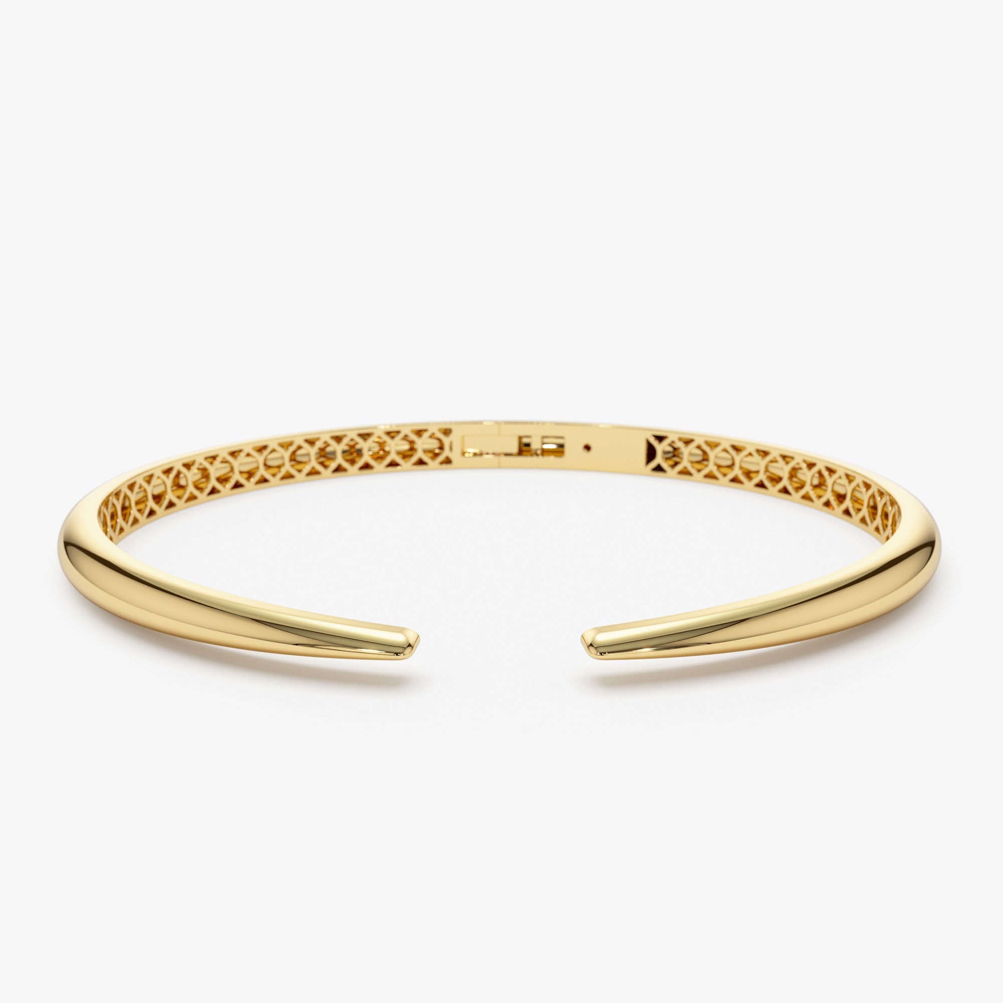OBFJ1167 - 14k Gold Claw Cuff Bangle Bracelet 1