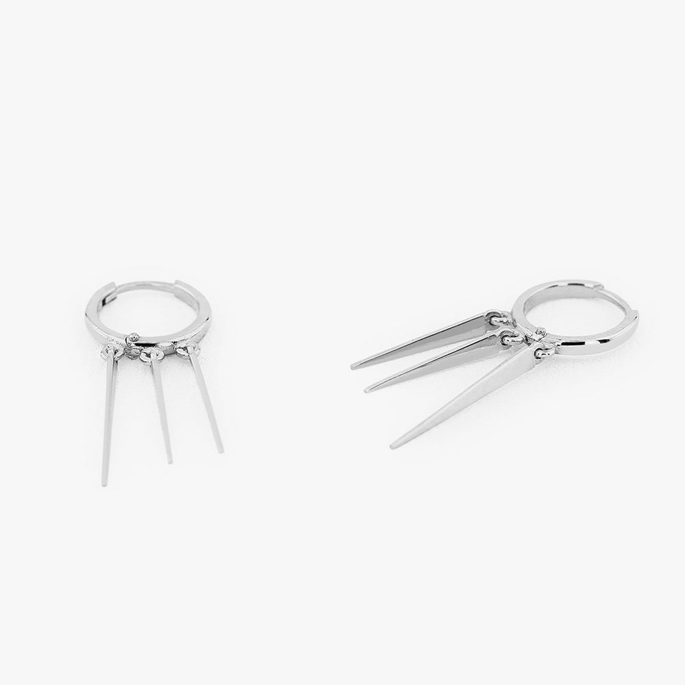OBFJ1607 - 14K Gold Drop Trendy Spike Earrings 5