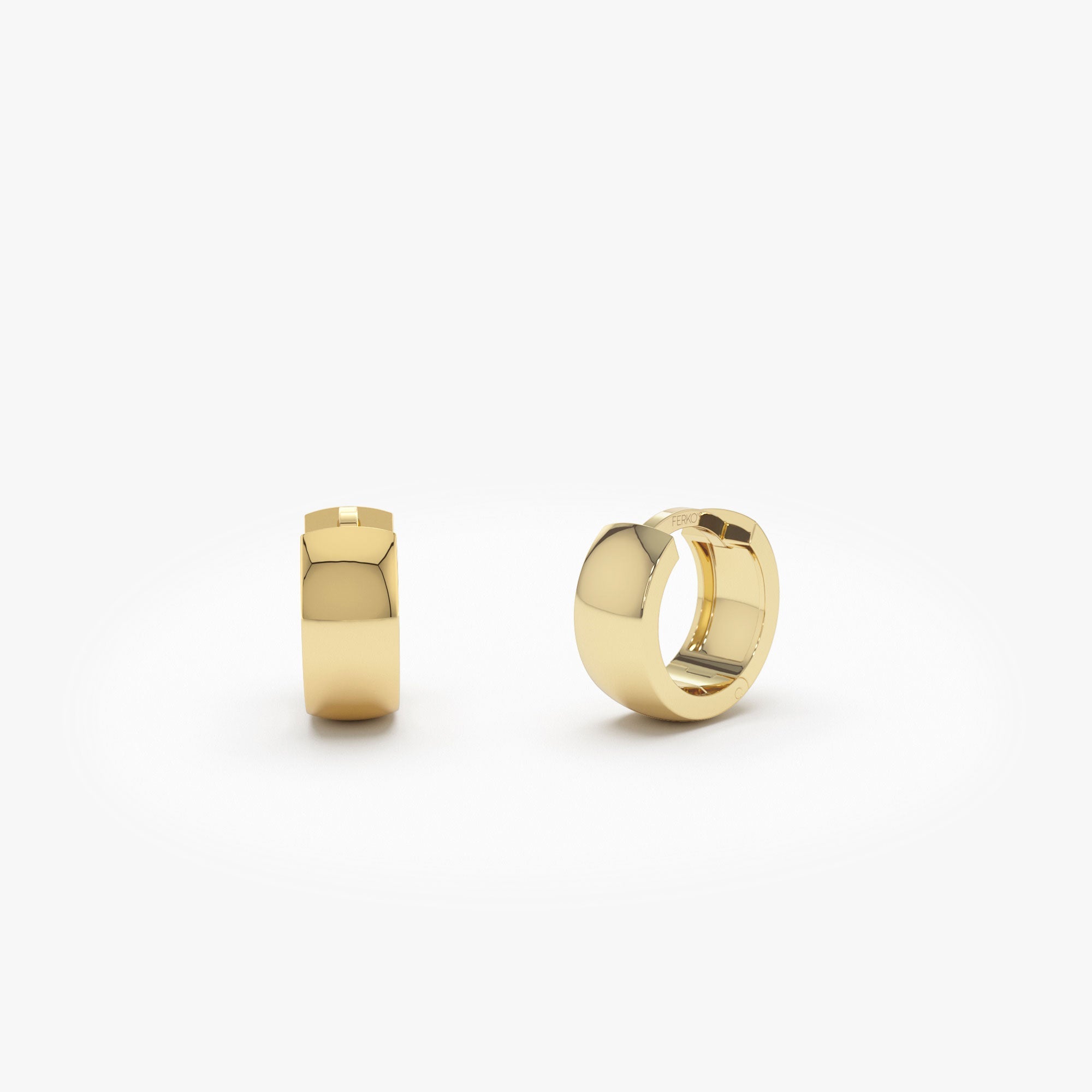 OBFJ0996 - 14K Chunky Gold Huggies 1