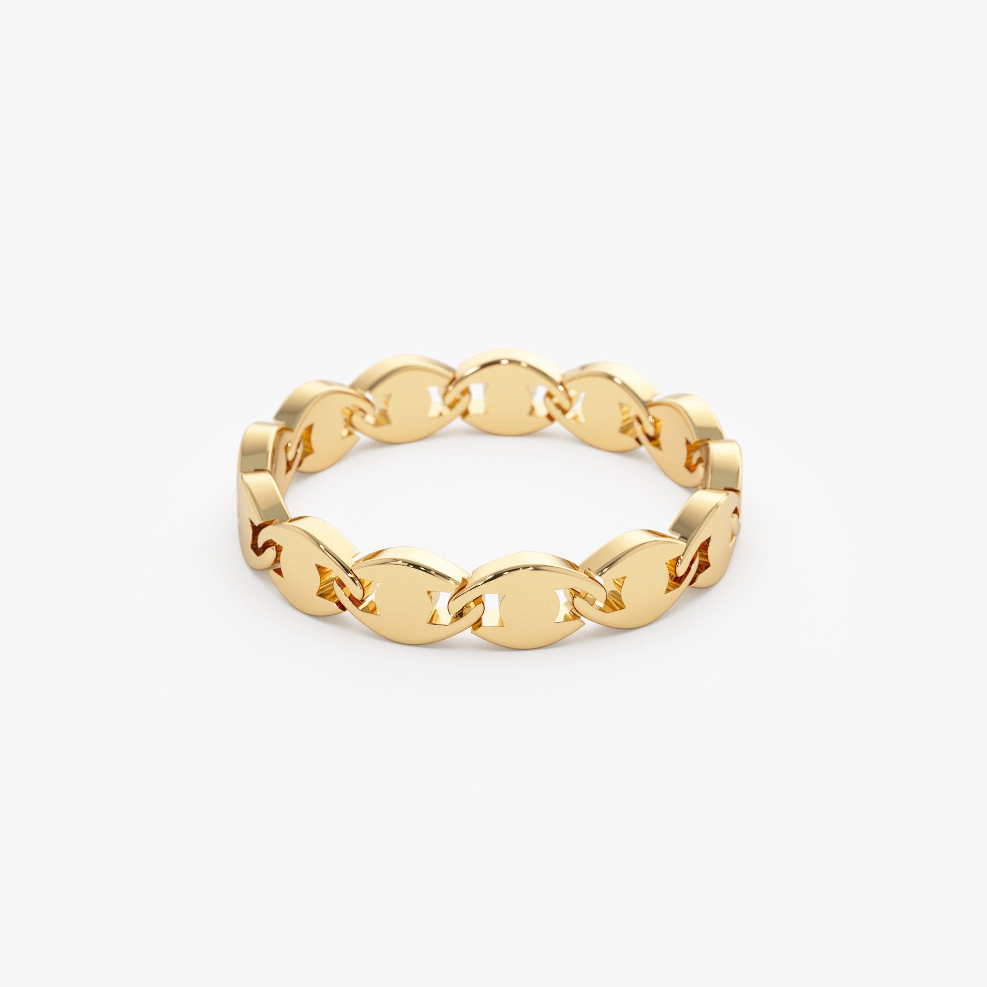 OBFJ0752 - 14K Chain Link Ring 7