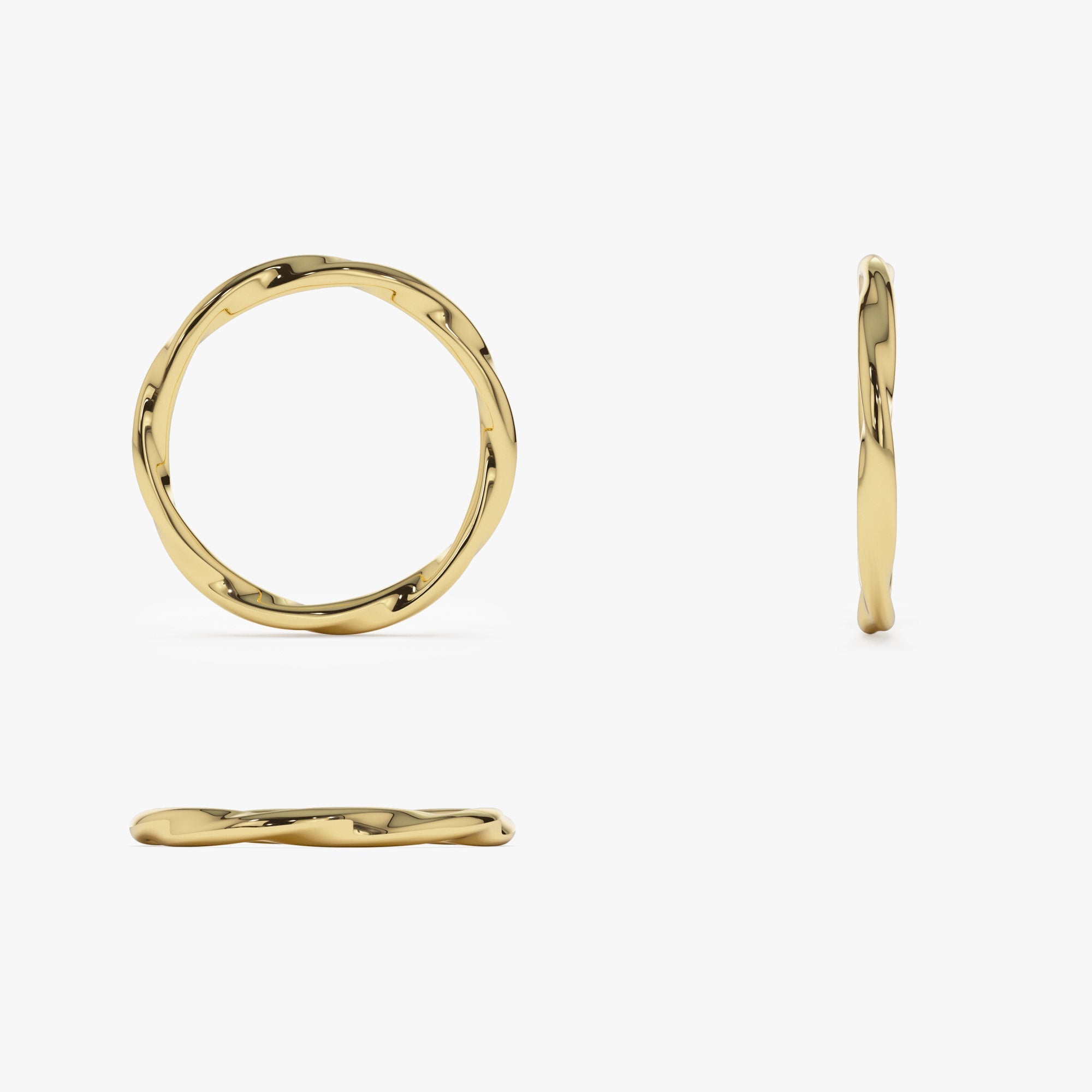 OBFJ1351 - 14k Wavy Promise Ring 7