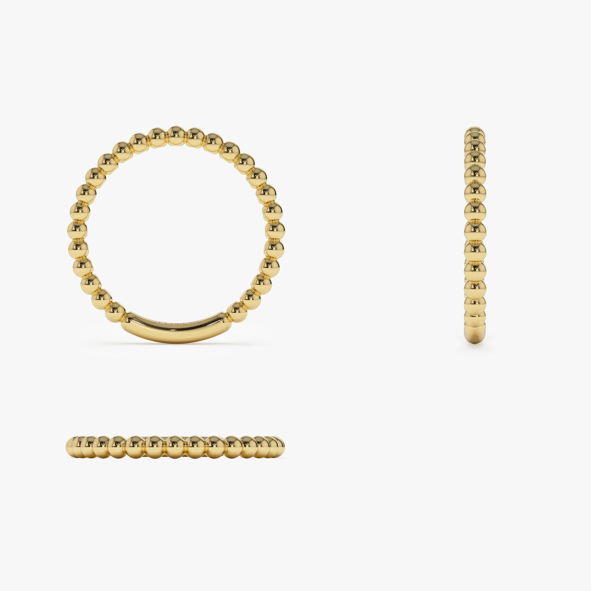 OBFJ0882 - 14k 2MM Bead Ring 9