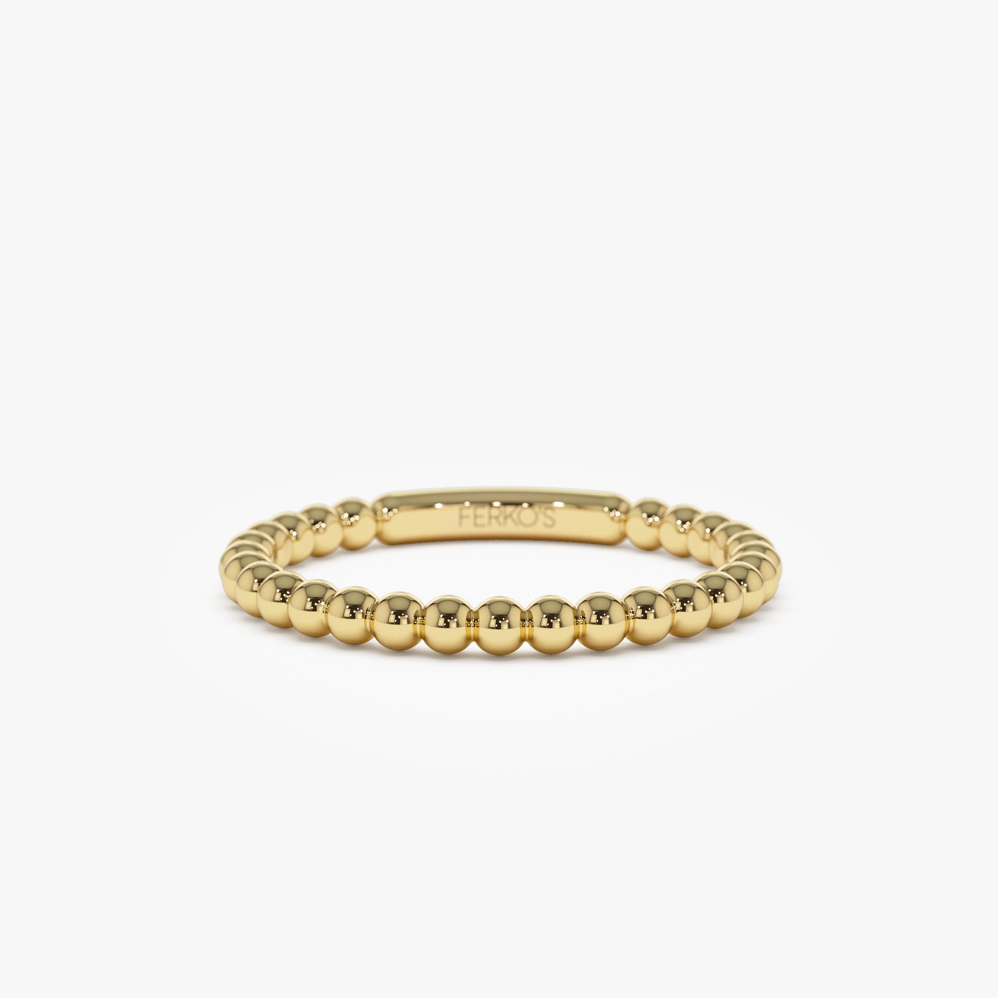 OBFJ0882 - 14k 2MM Bead Ring 1