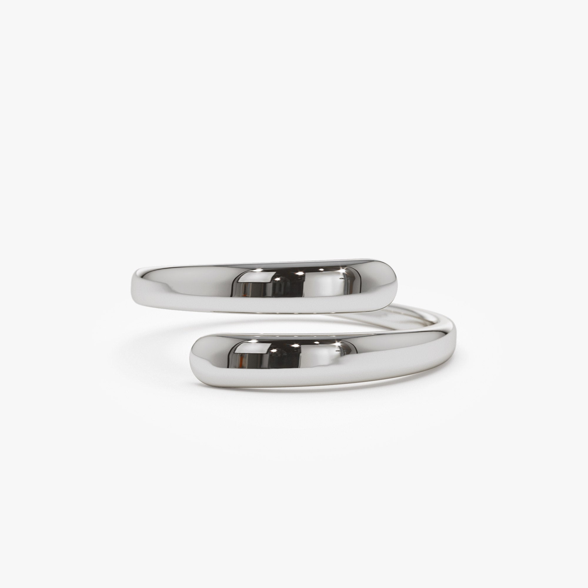 OBFJ1380 - 14K Plain Gold Crossover Ring 6