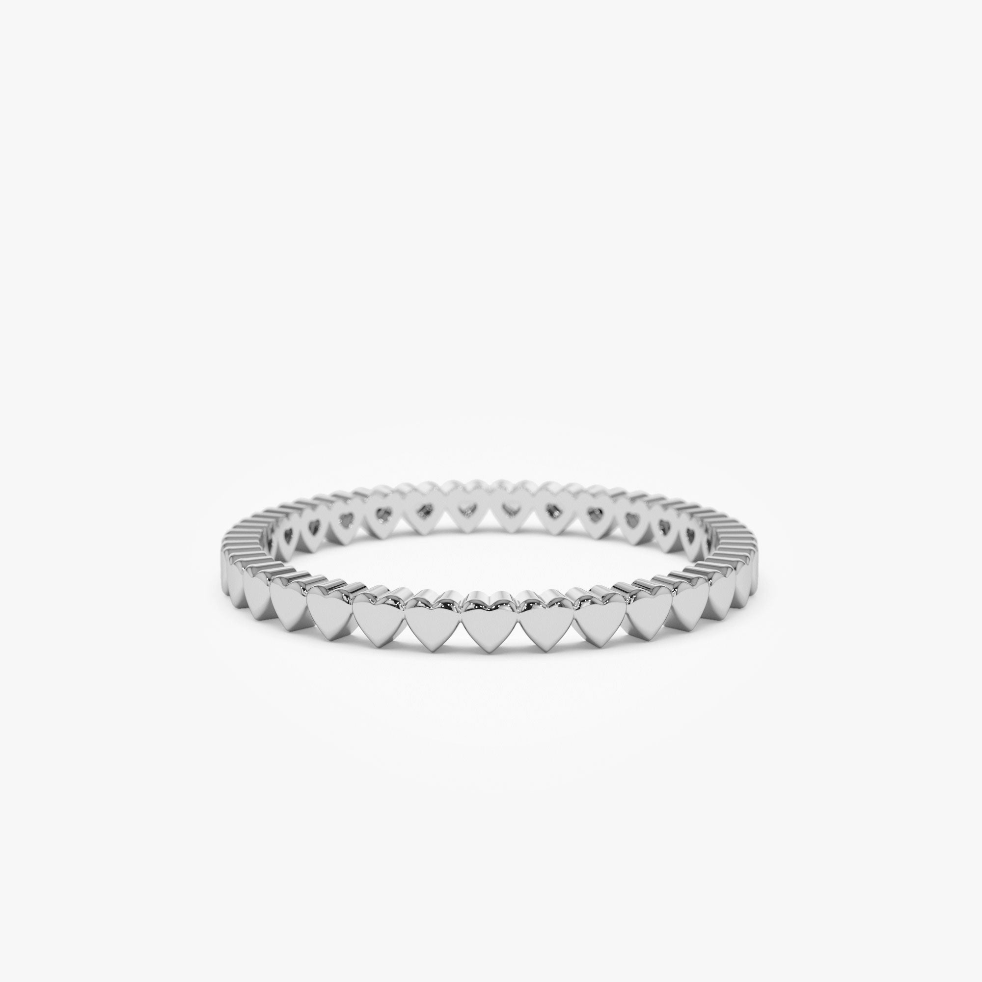 OBFJ1246 - 14k Gold Mini Heart Eternity Ring 5