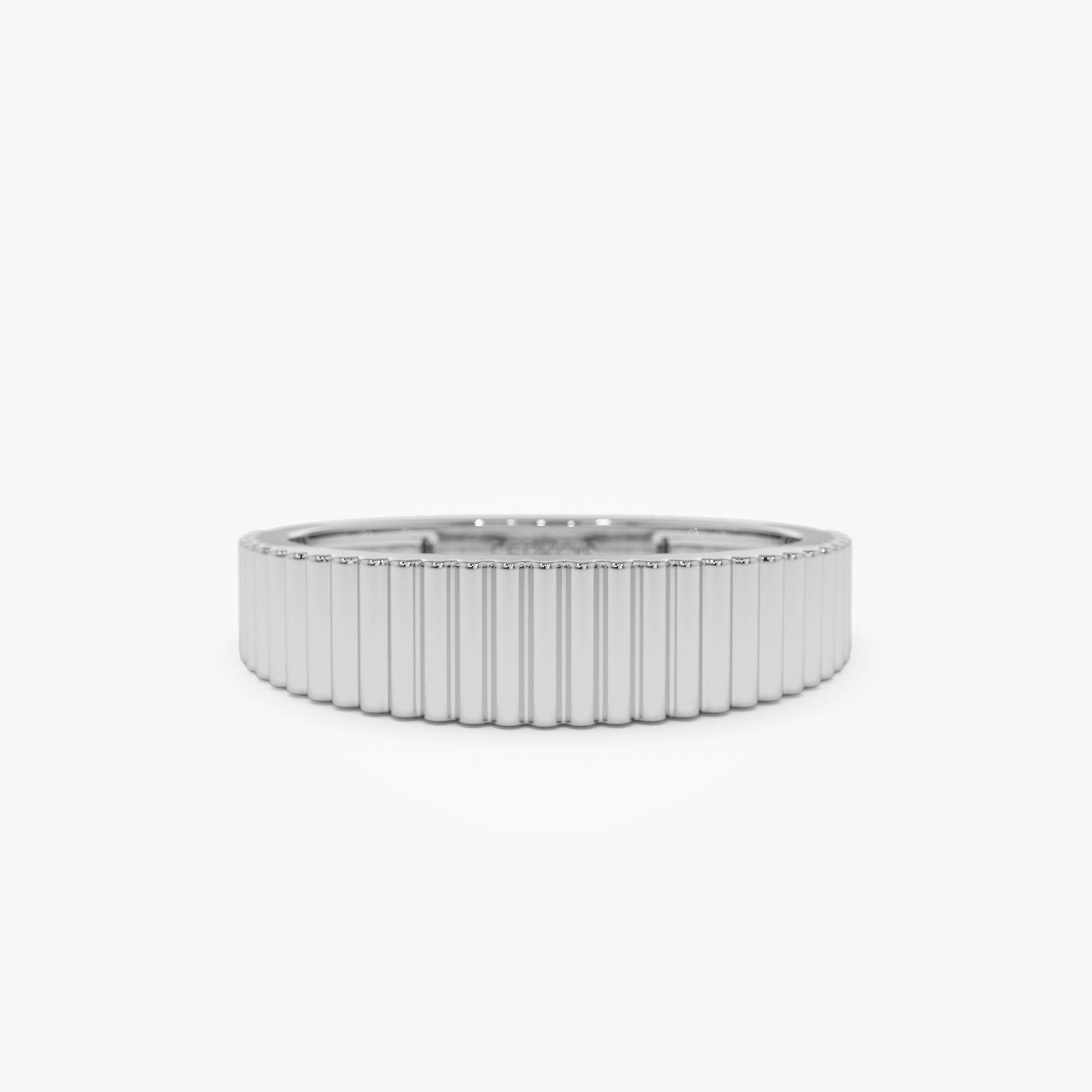 OBFJ1230 - 14k Fluted Textured Graduating Ring 5