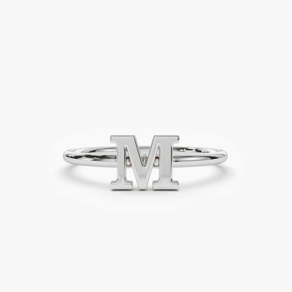 OBFJ1620 - 14K Gold Initial Letter Ring 8