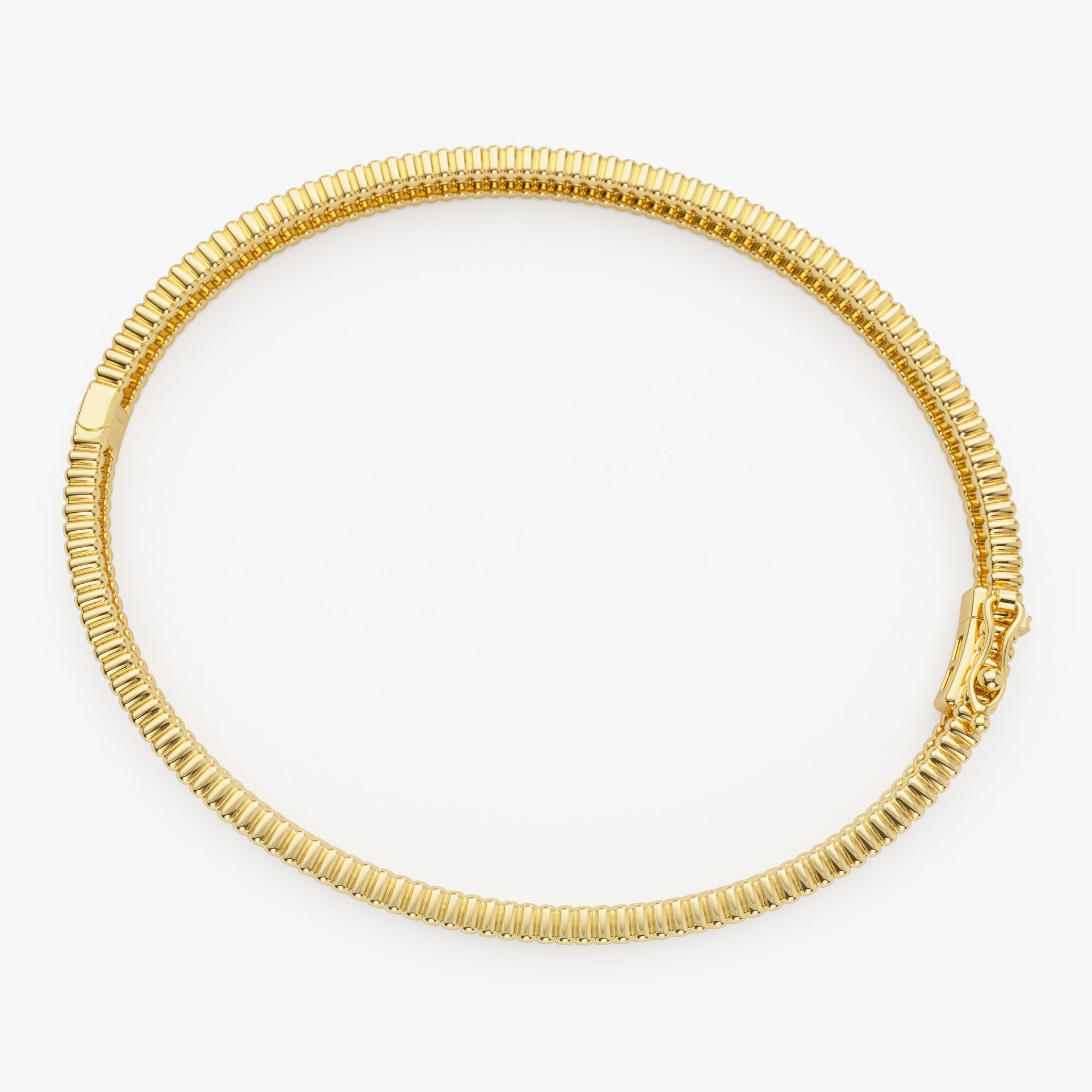 OBFJ1154 - 14k Milgrain Diamond Bangle Bracelet 9