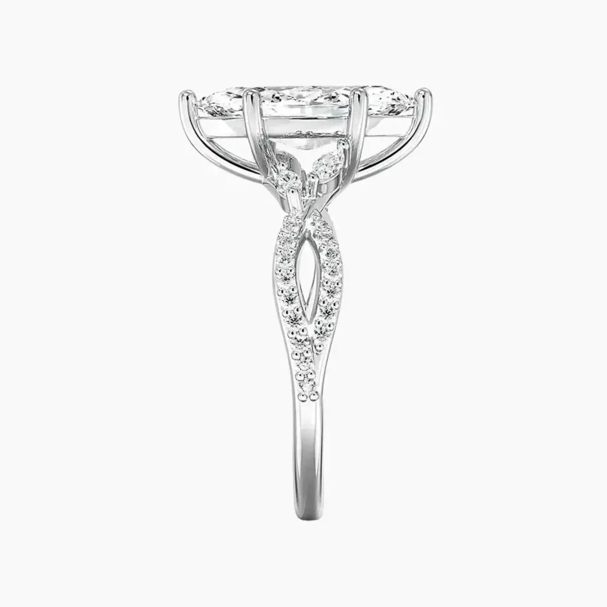 OBSER032 - Amara Luxe Adorned Marquise engagement ring setting view 3