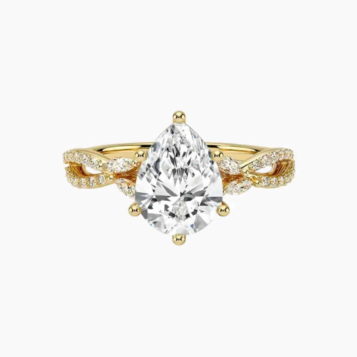 OBSER133 - Amara Luxe Adorned Pear engagement ring setting view 7