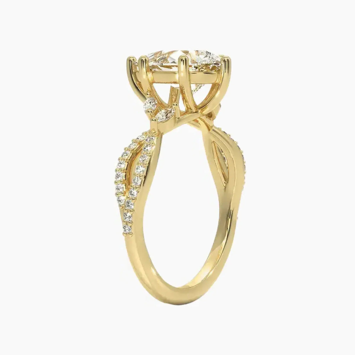 OBSER133 - Amara Luxe Adorned Pear engagement ring setting view 8