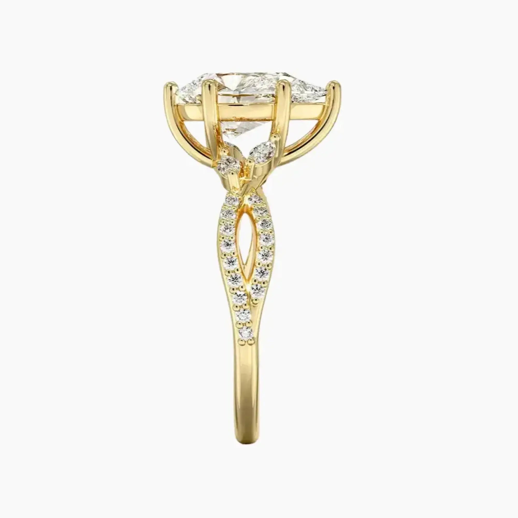 OBSER133 - Amara Luxe Adorned Pear engagement ring setting view 9