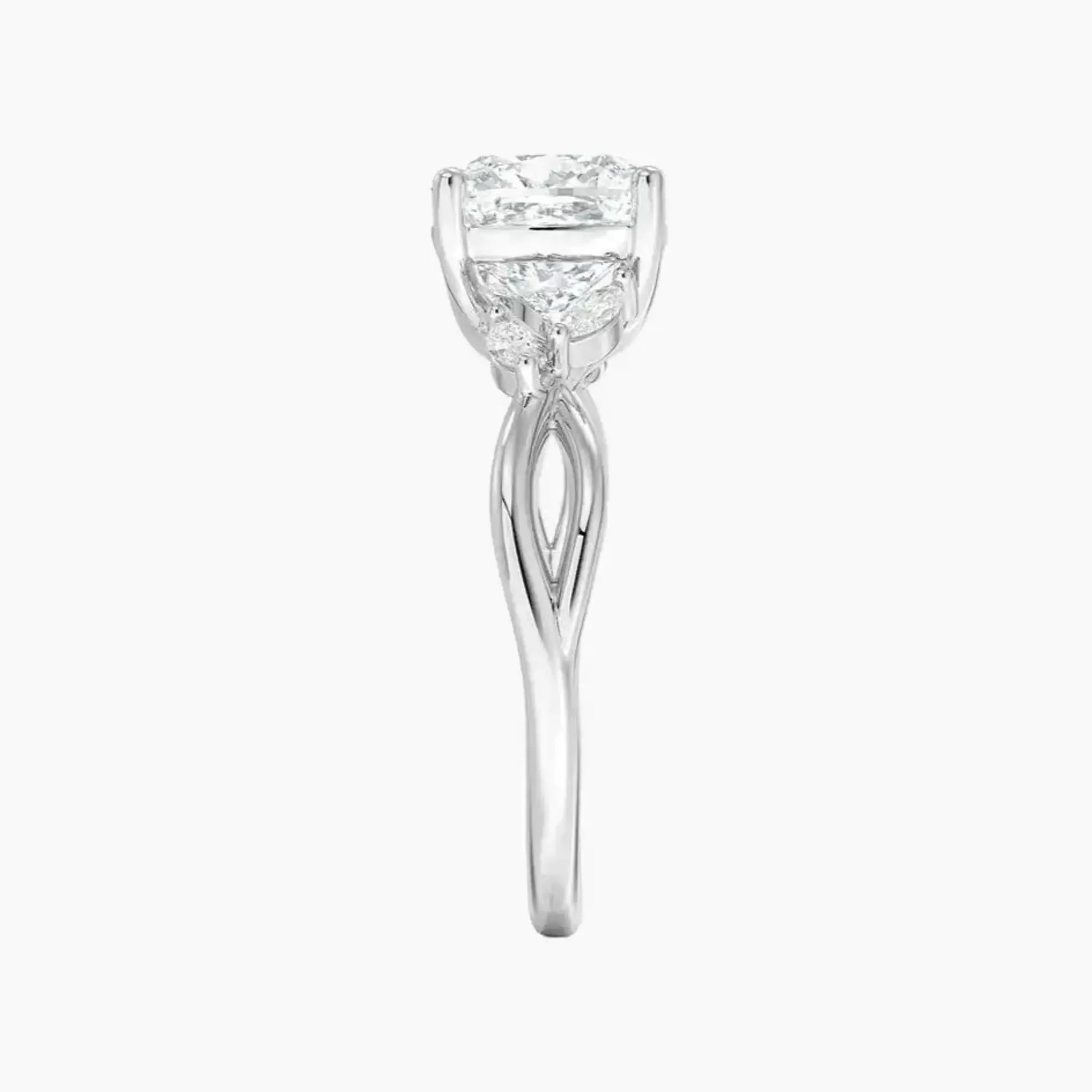 OBSER252 - Amara Cushion engagement ring setting view 3