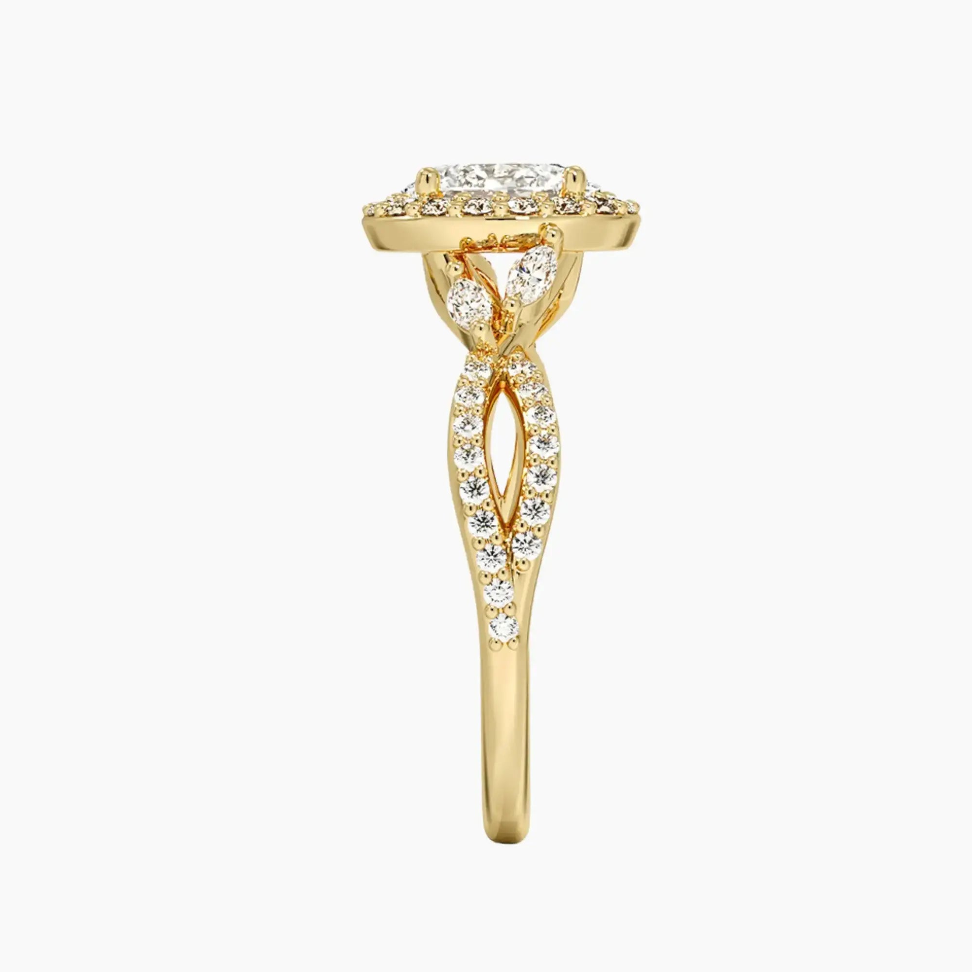 OBSER126 - Nerissa Halo Oval engagement ring setting view 9