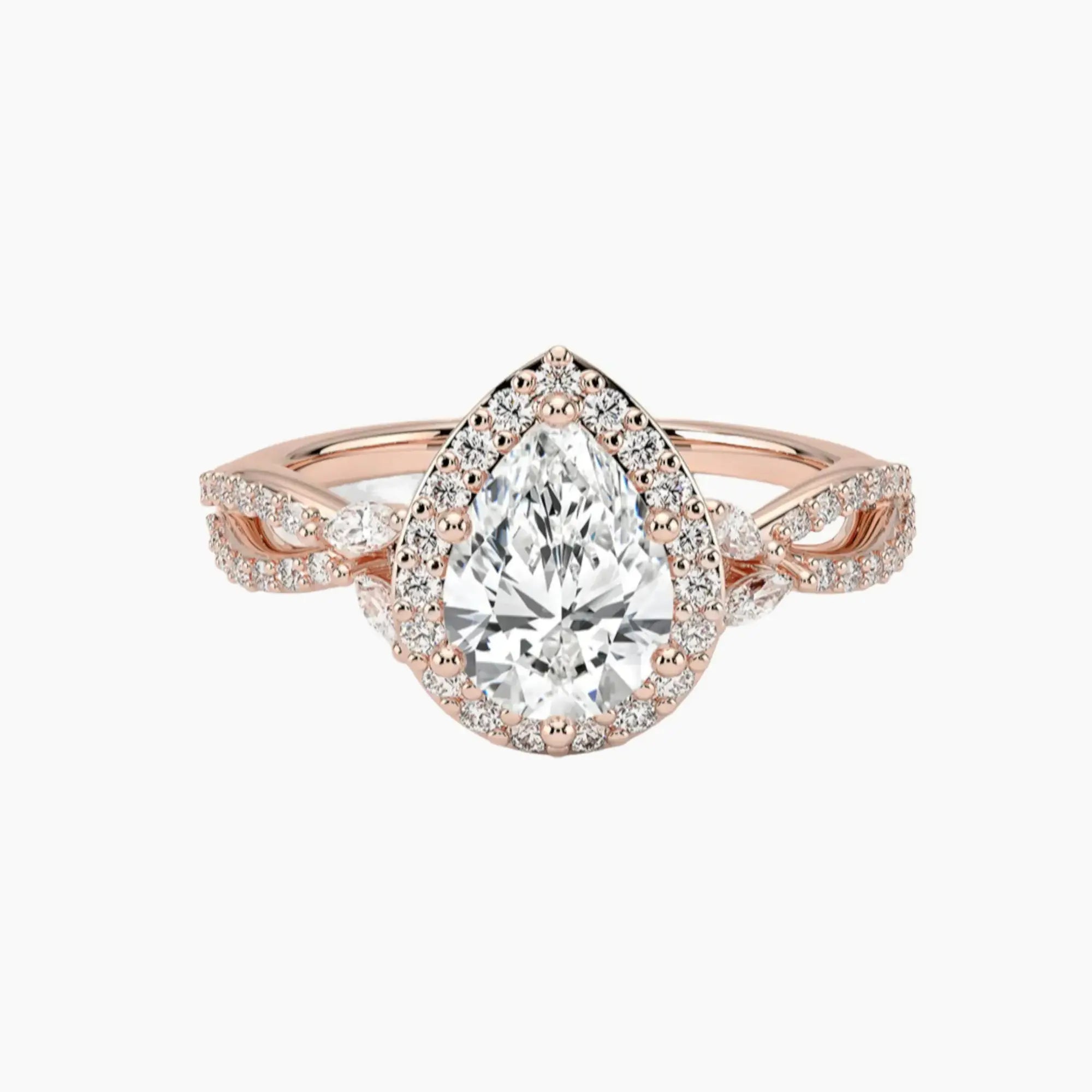 OBSER489 - Nerissa Halo Pear engagement ring setting view 4