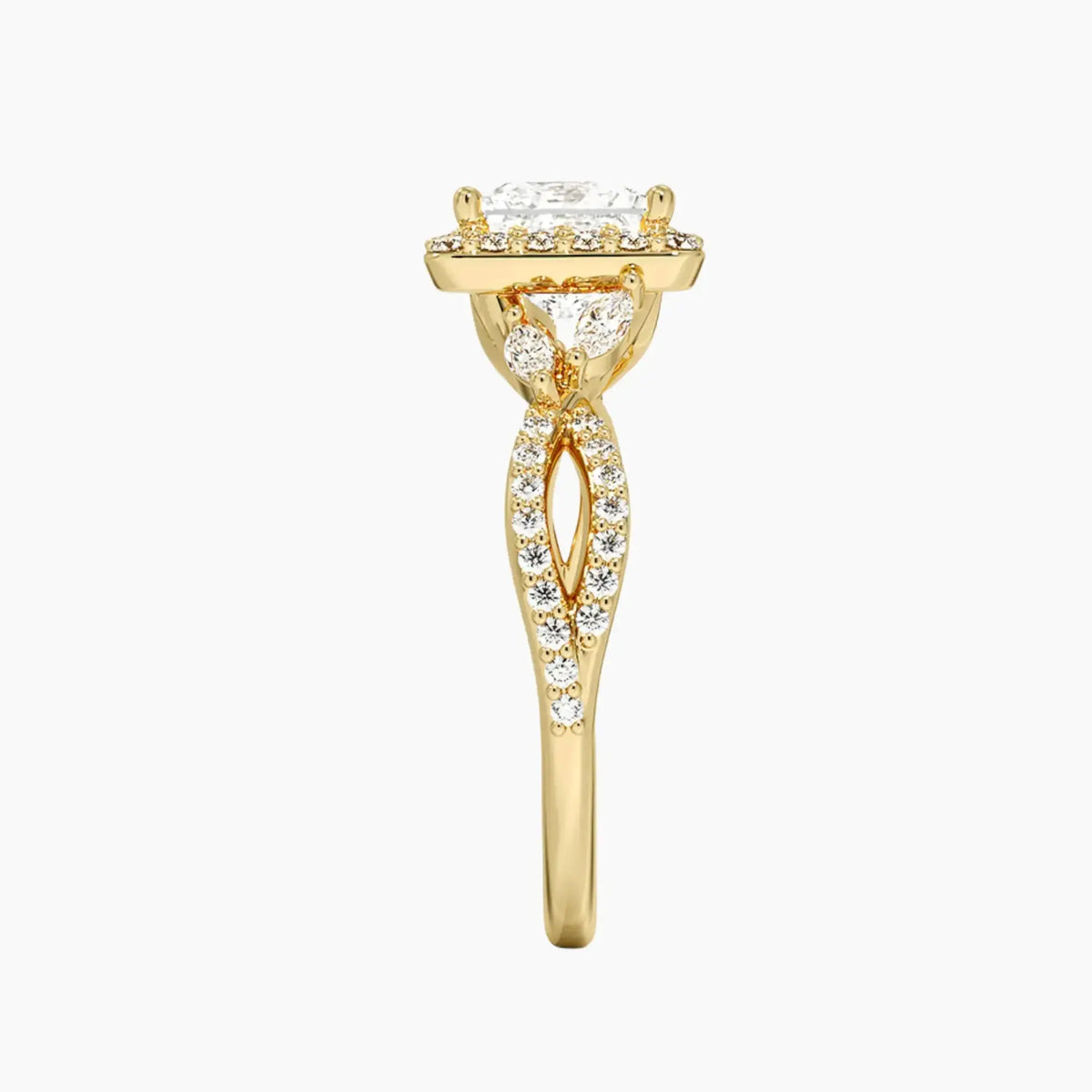 OBSER488 - Nerissa Halo Princess engagement ring setting view 9