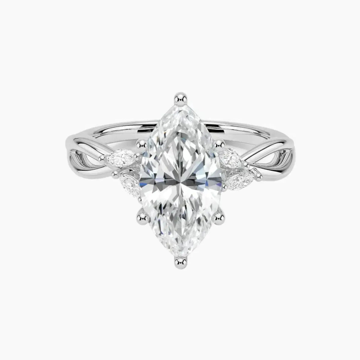 OBSER059 - Amara Marquise engagement ring setting view 1