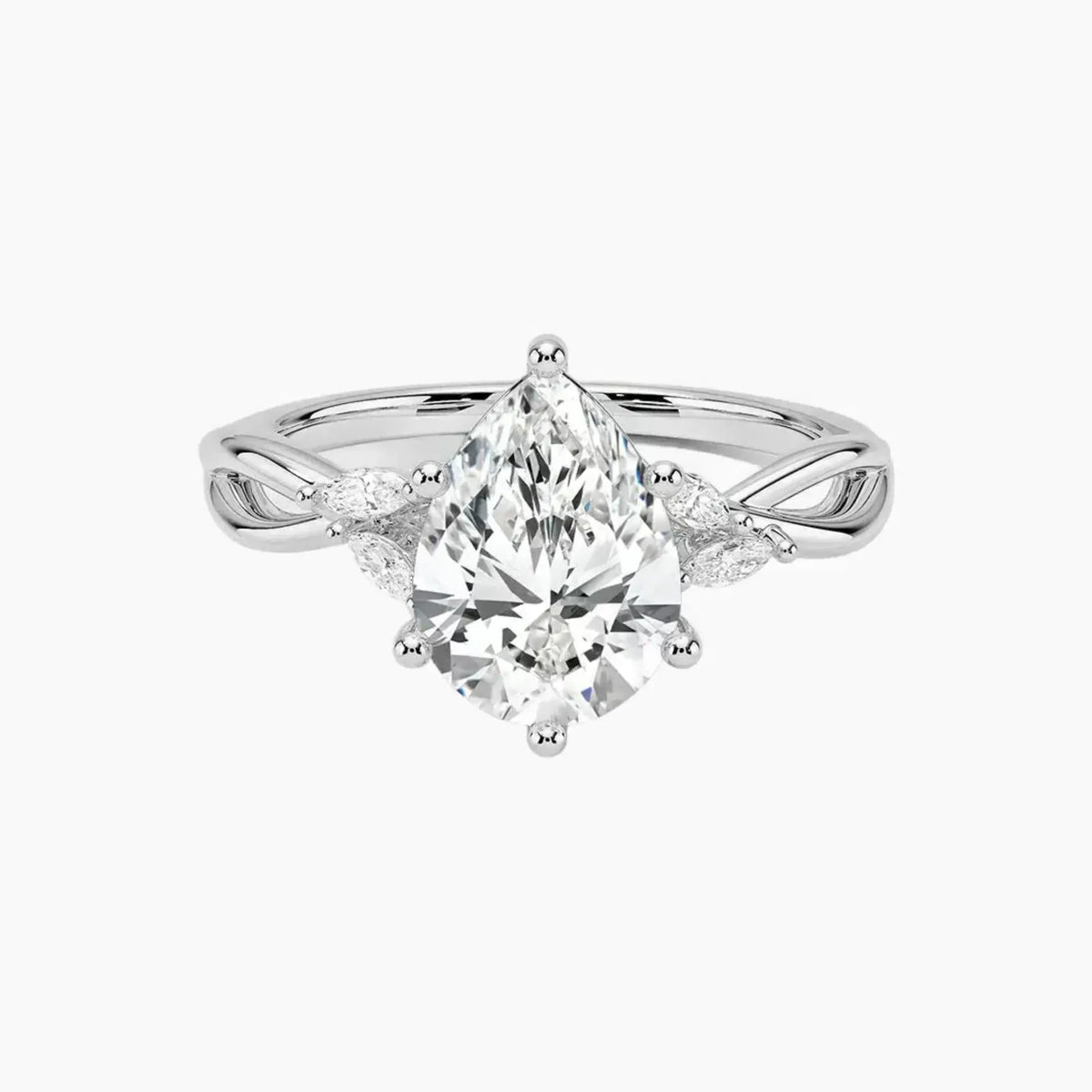 OBSER251 - Amara Pear engagement ring setting view 1