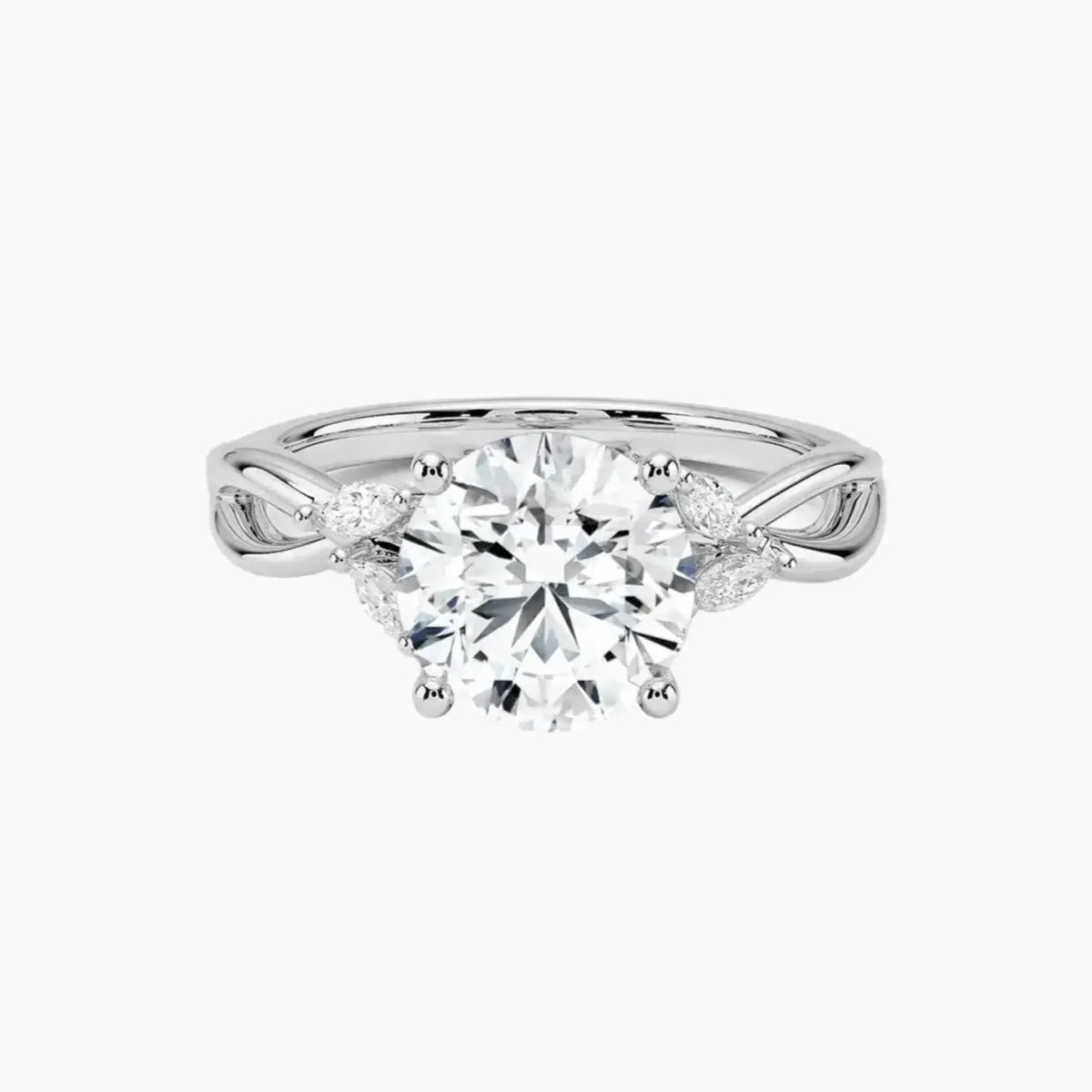 OBSER254 - Amara Round engagement ring setting view 1