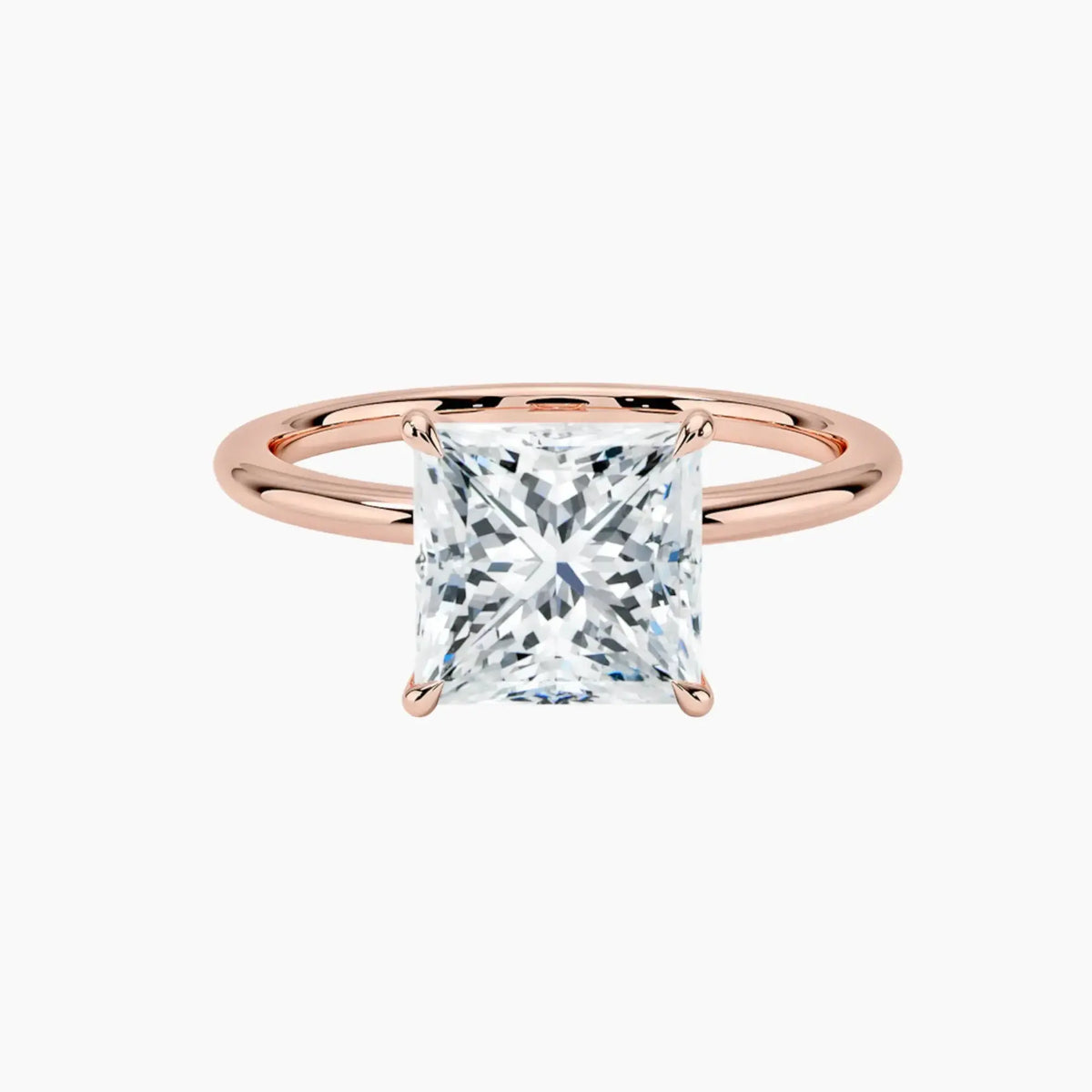 OBSER395 - Brielle Solitaire Princess engagement ring setting view 4