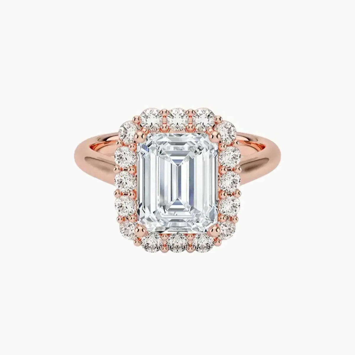 OBSER444 - Fiora Halo Emerald engagement ring setting view 4
