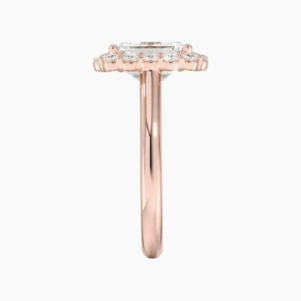 OBSER444 - Fiora Halo Emerald engagement ring setting view 6