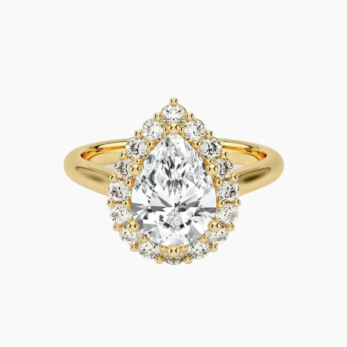 OBSER446 - Fiora Halo Pear engagement ring setting view 7