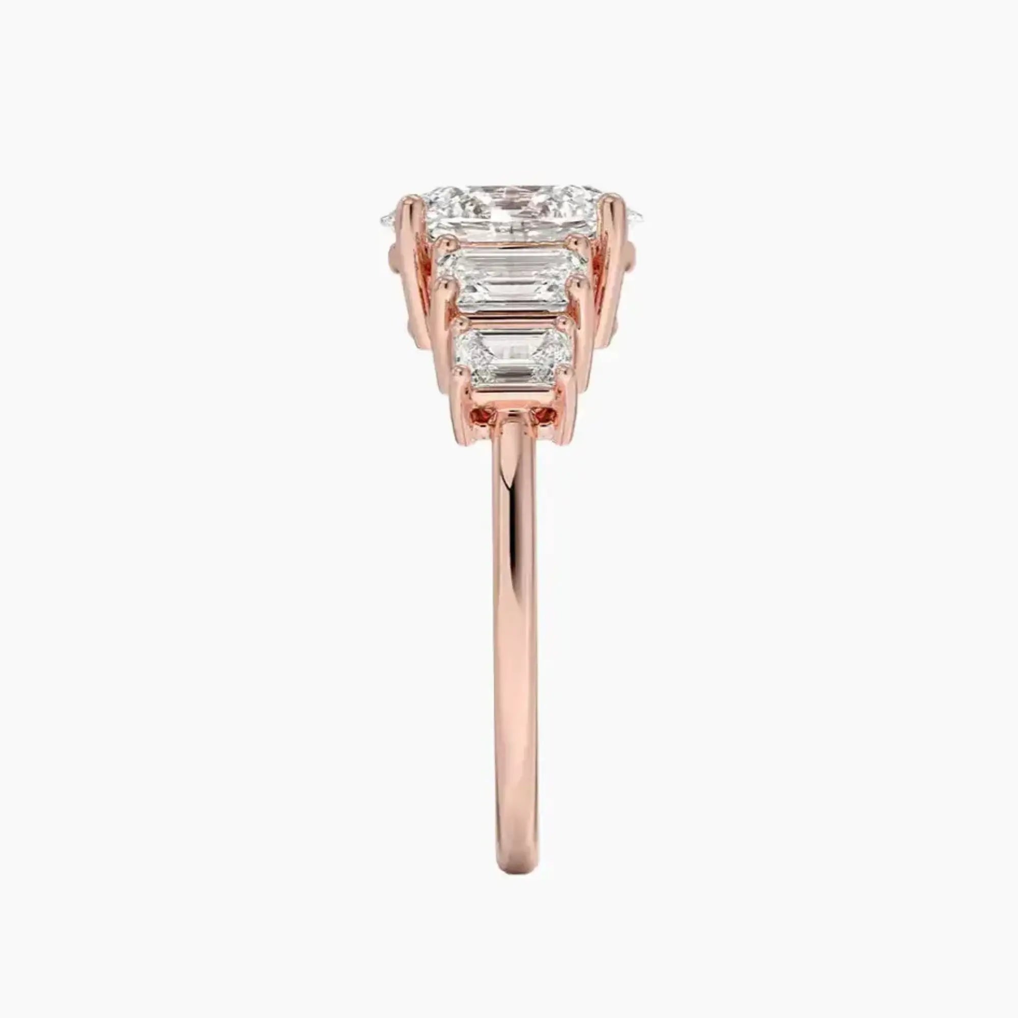 OBSER316 - Katerina Five Stone Oval engagement ring setting view 6