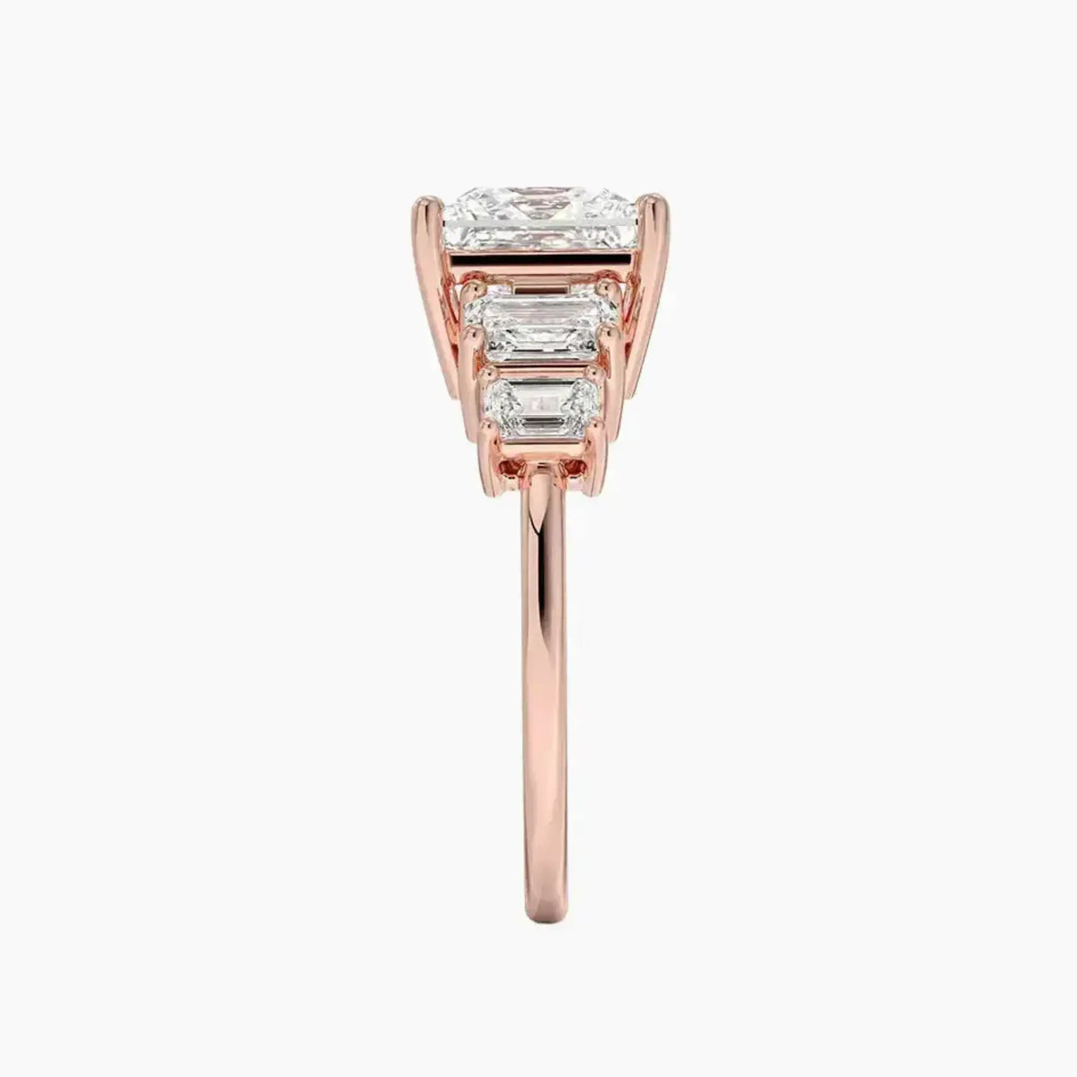 OBSER313 - Katerina Five Stone Princess engagement ring setting view 6