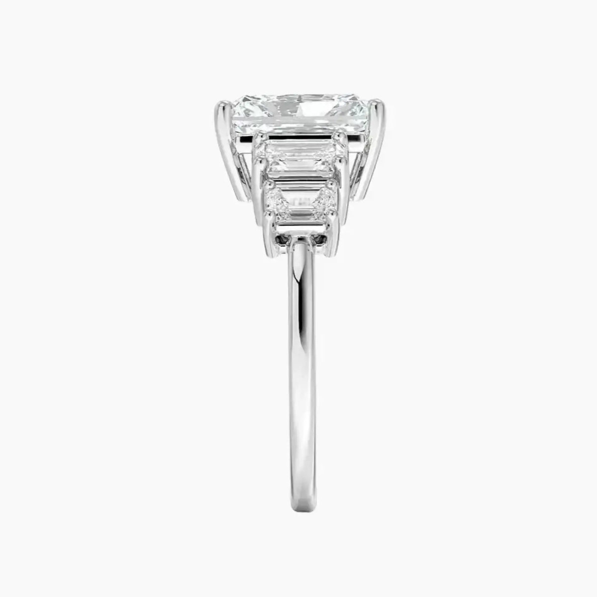 OBSER309 - Katerina Five Stone Radiant engagement ring setting view 3