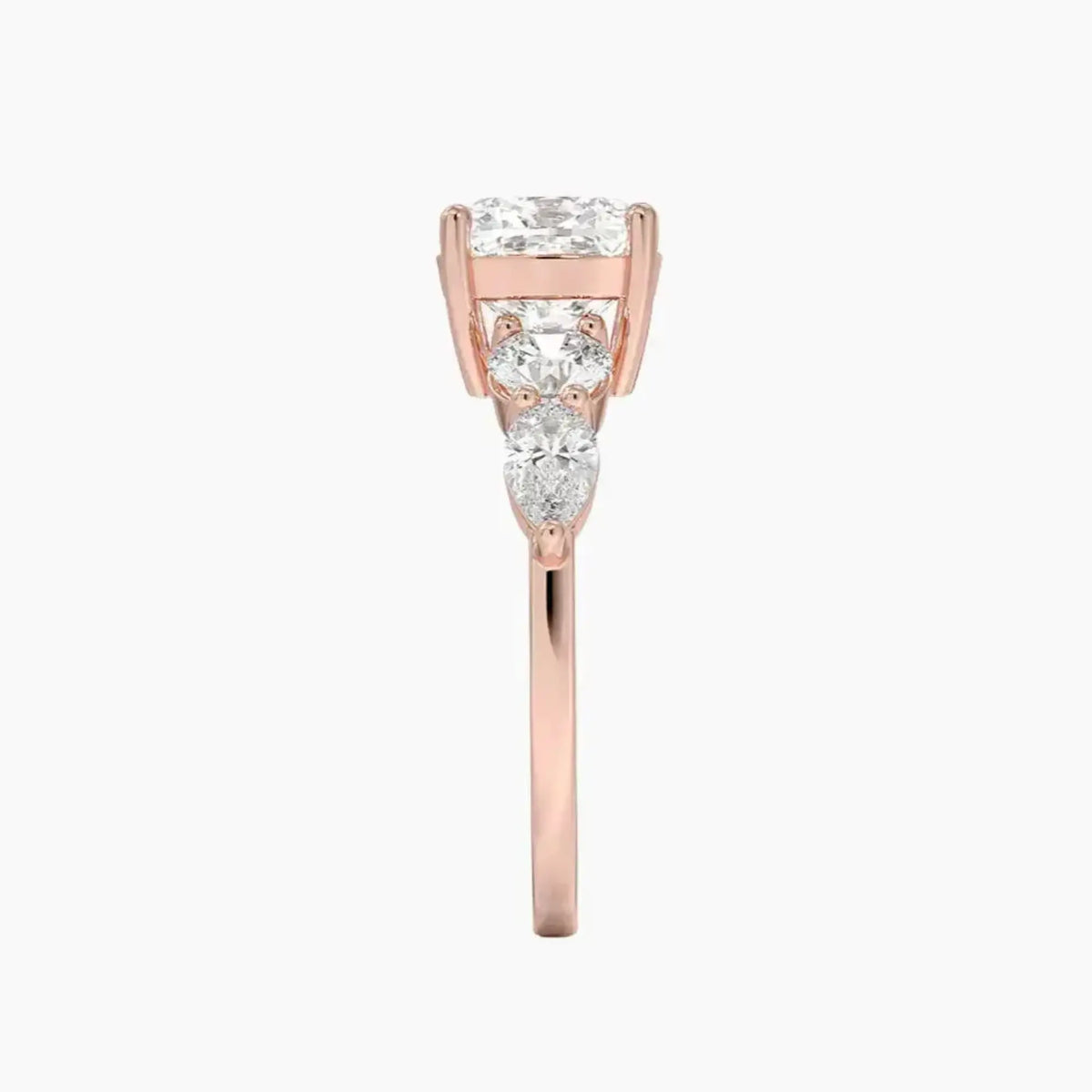 OBSER306 - Daria Five Stone Cushion engagement ring setting view 6