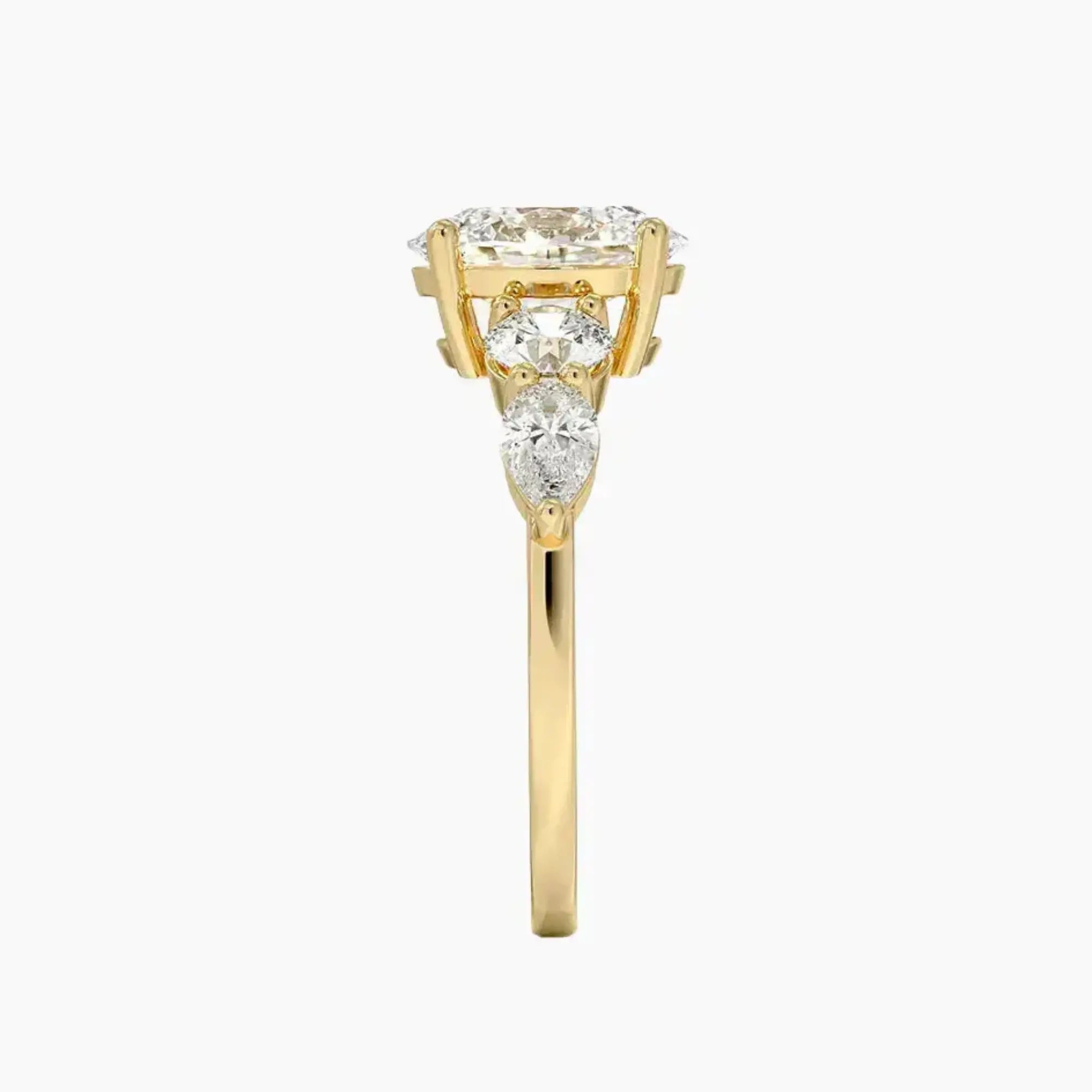 OBSER307 - Daria Five Stone Oval engagement ring setting view 9