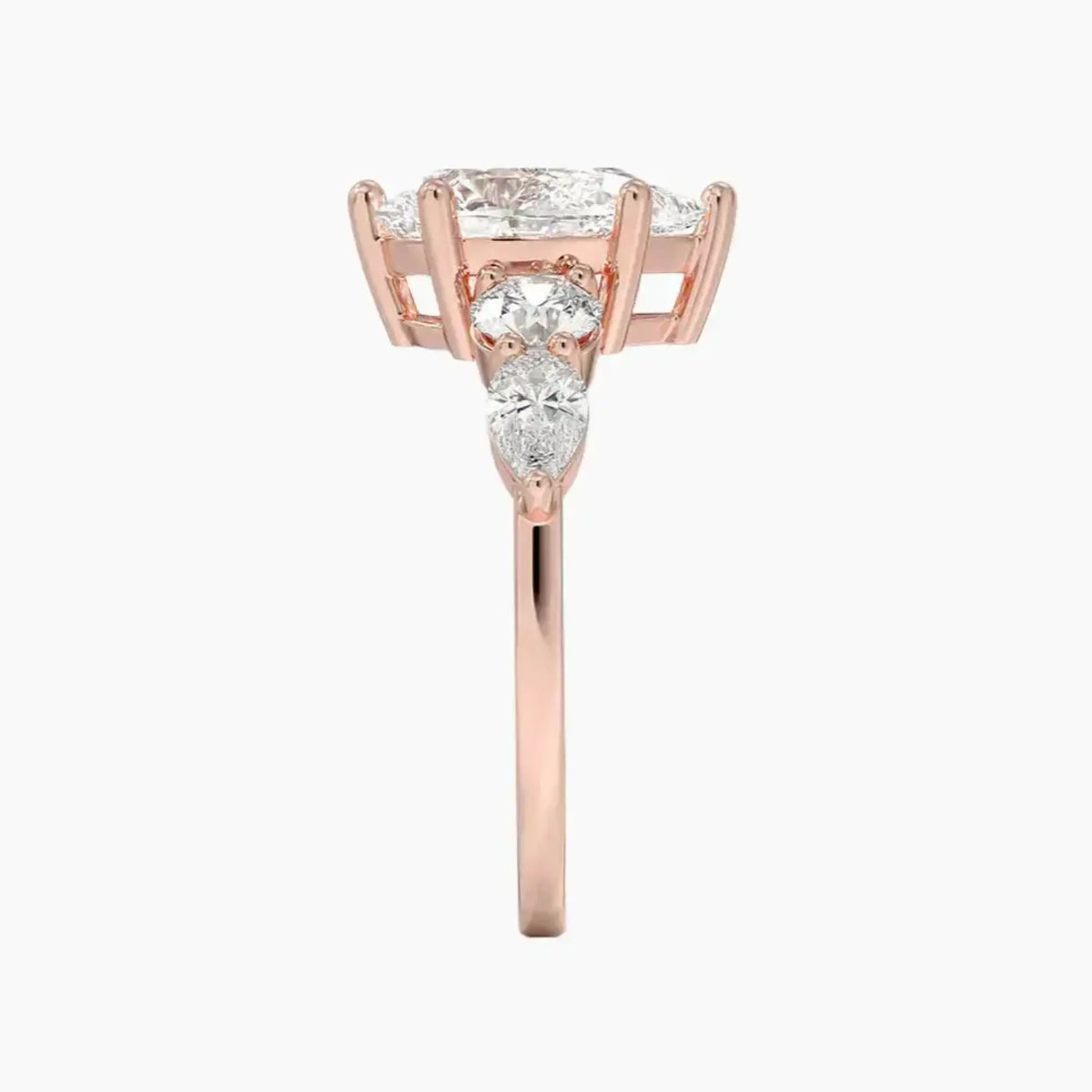 OBSER305 - Daria Five Stone Pear engagement ring setting view 6