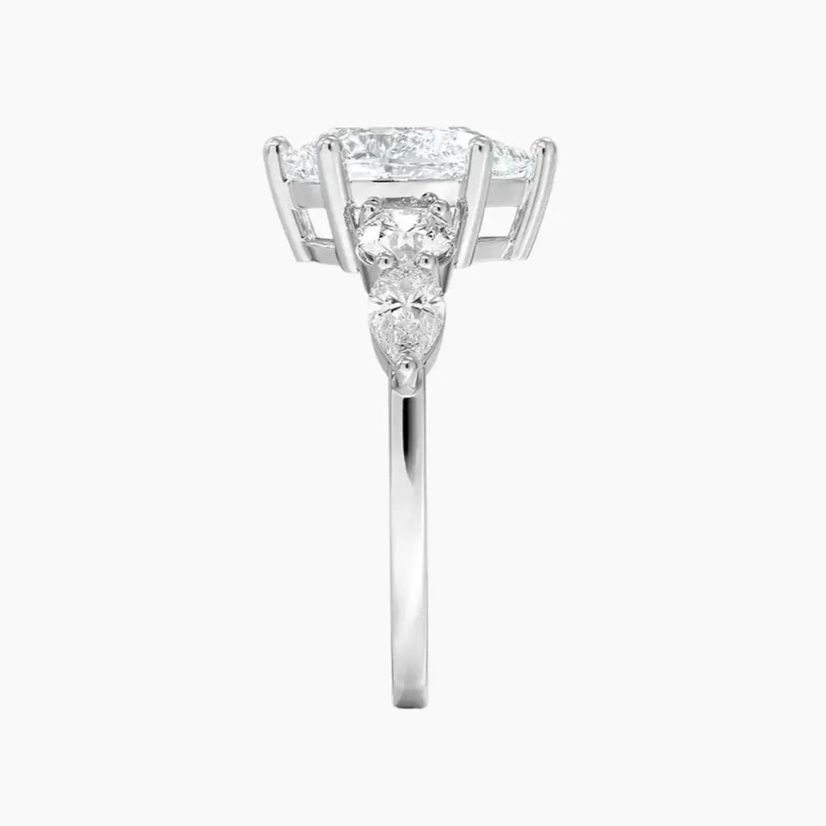 OBSER305 - Daria Five Stone Pear engagement ring setting view 3