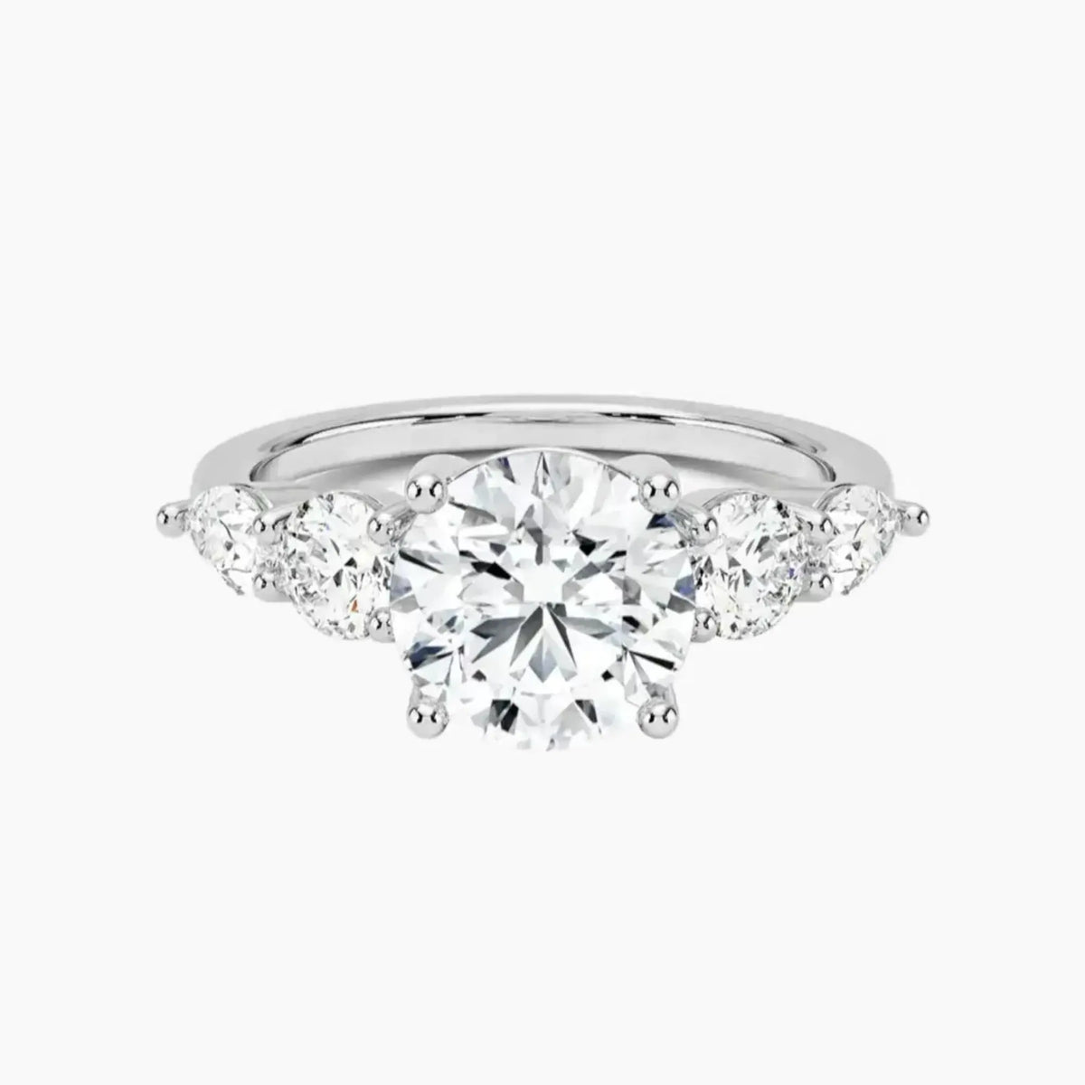 OBSER308 - Daria Five Stone Round engagement ring setting view 1