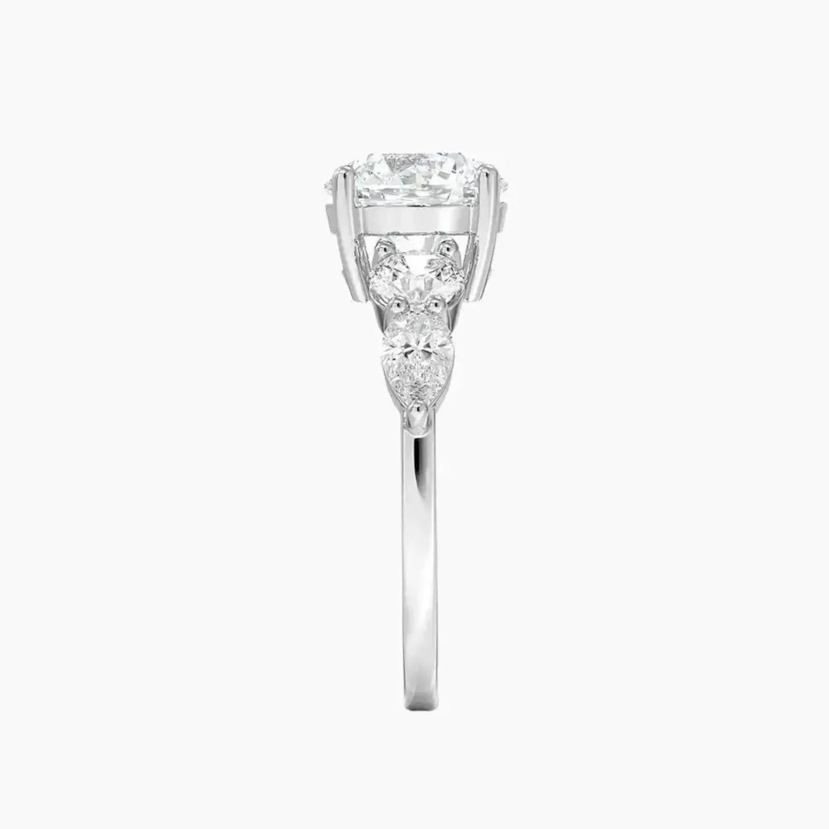 OBSER308 - Daria Five Stone Round engagement ring setting view 3