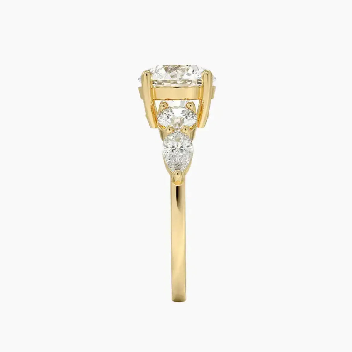 OBSER308 - Daria Five Stone Round engagement ring setting view 9