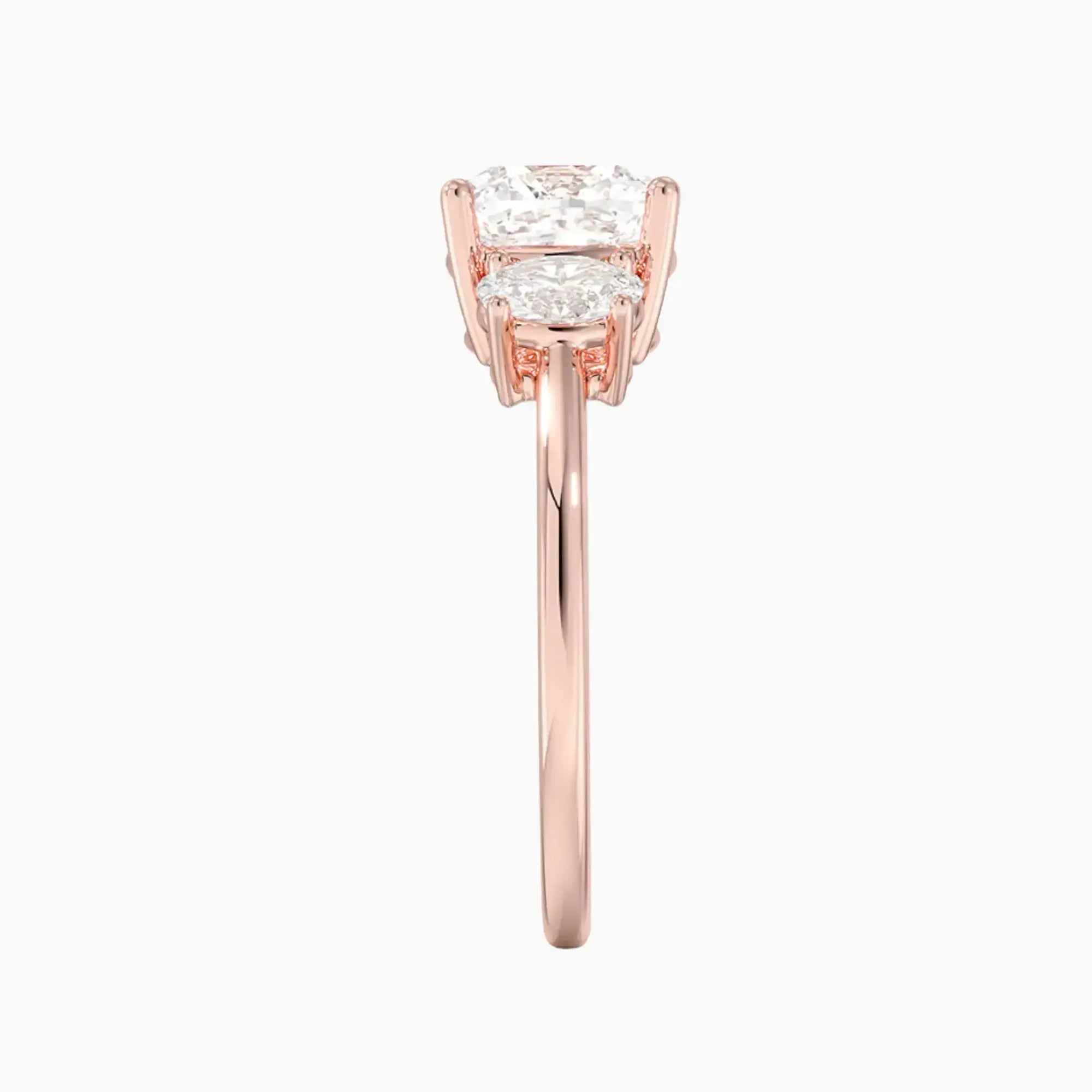OBSER572 - Liora Three Stone Cushion engagement ring setting view 6
