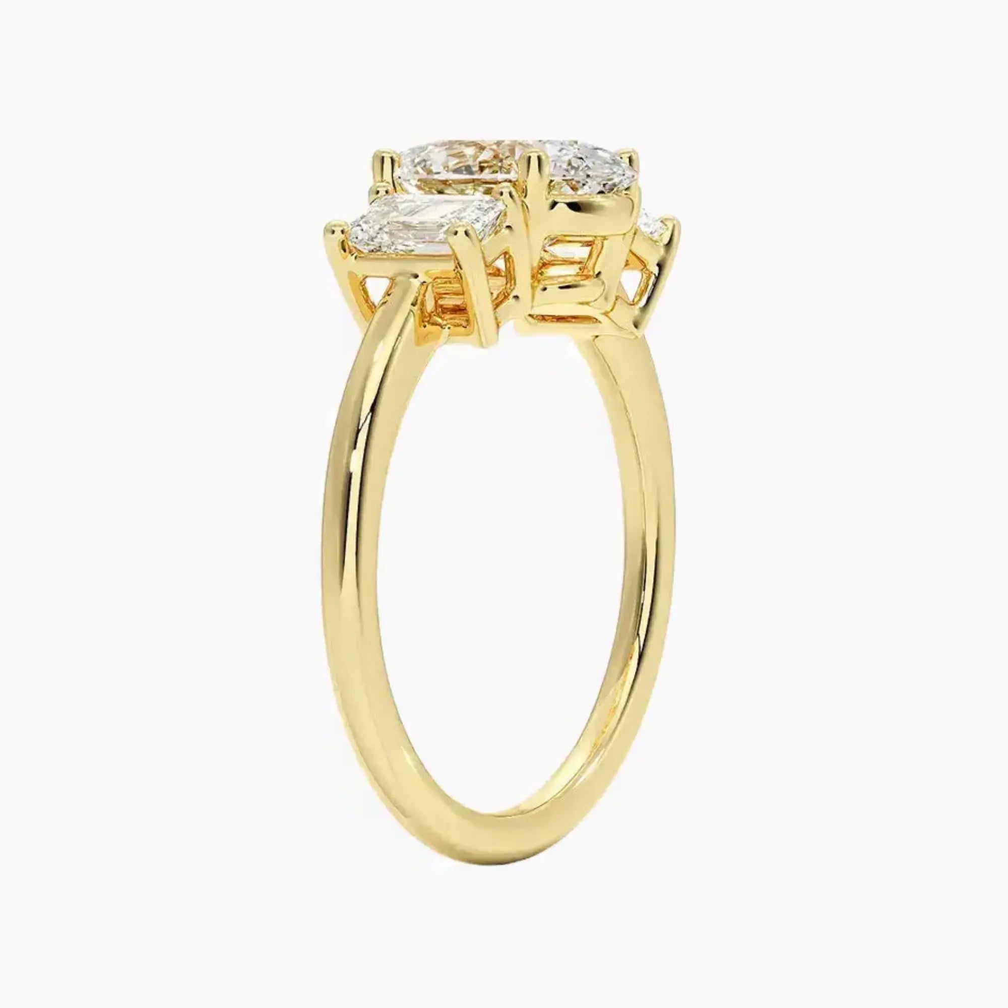 OBSER658 - Aurelia Three Stone Oval engagement ring setting view 8