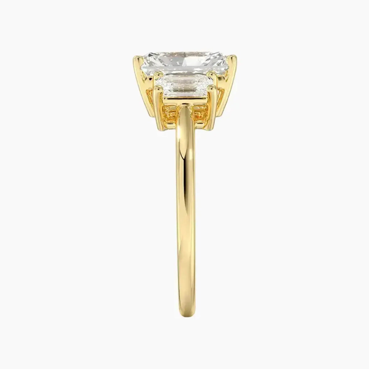 OBSER653 - Aurelia Three Stone Radiant engagement ring setting view 9
