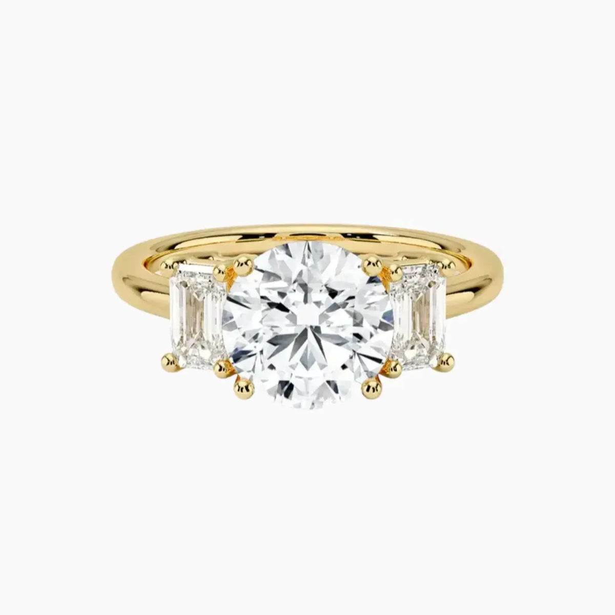OBSER659 - Aurelia Three Stone Round engagement ring setting view 7
