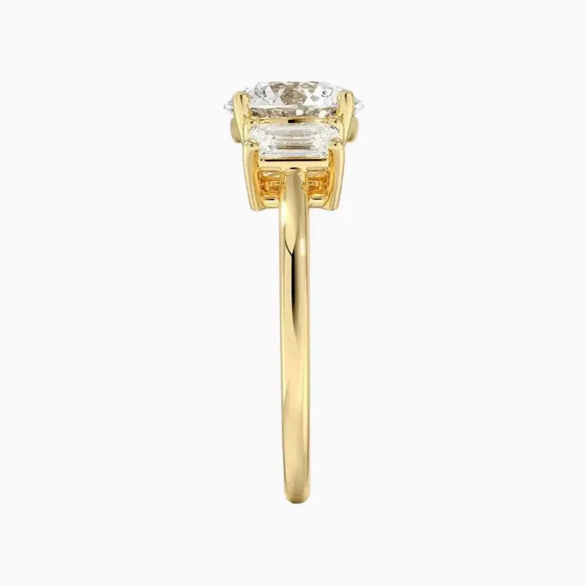 OBSER659 - Aurelia Three Stone Round engagement ring setting view 9