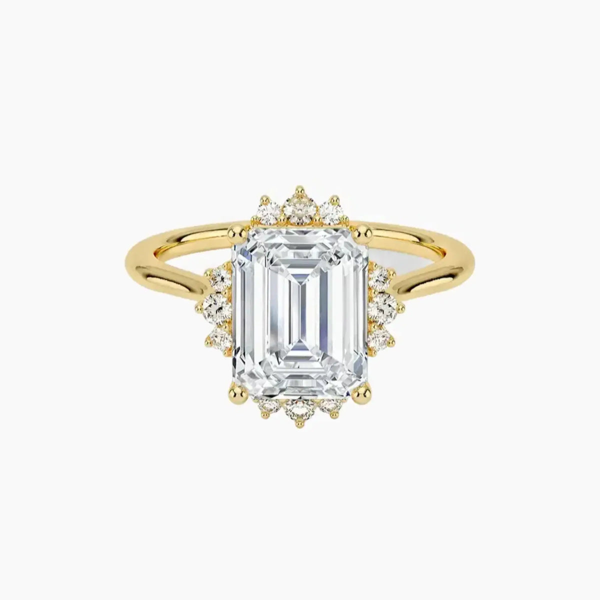 OBSER428 - Nadia Halo Emerald engagement ring setting view 7