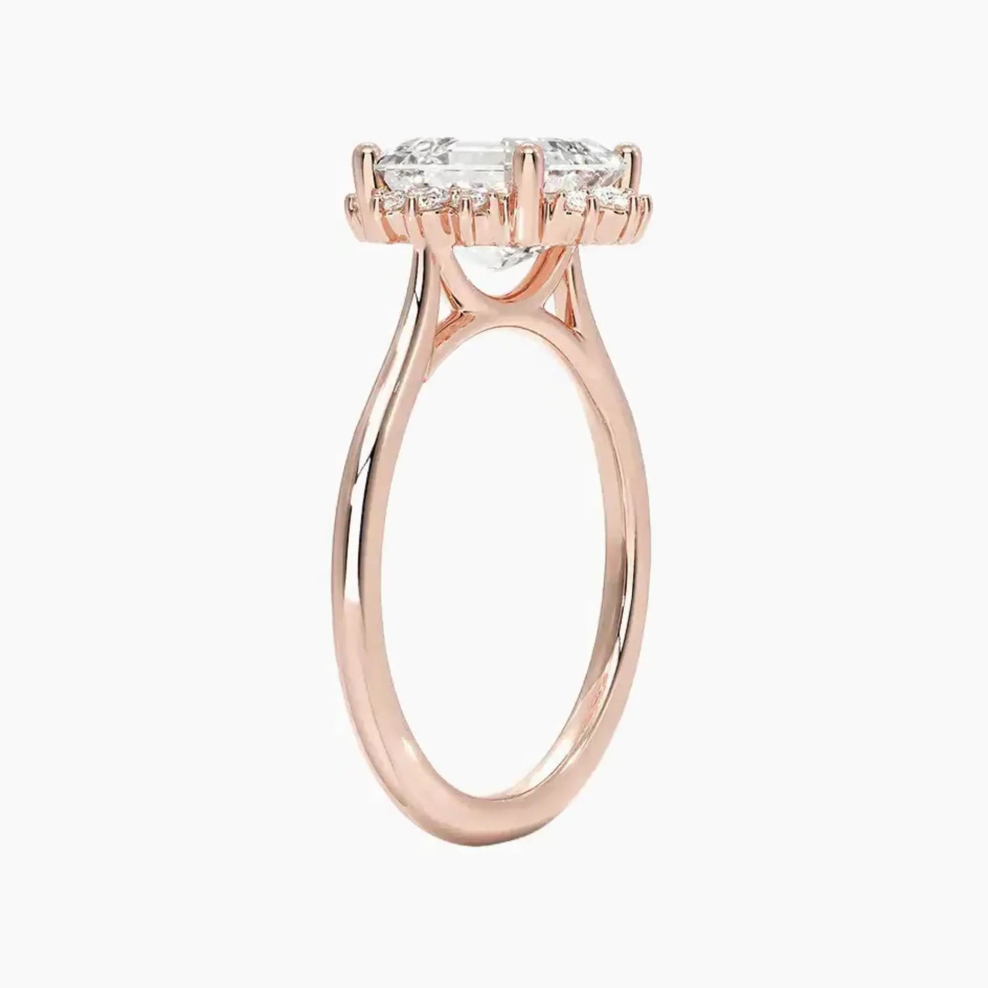 OBSER426 - Nadia Halo Radiant engagement ring setting view 5