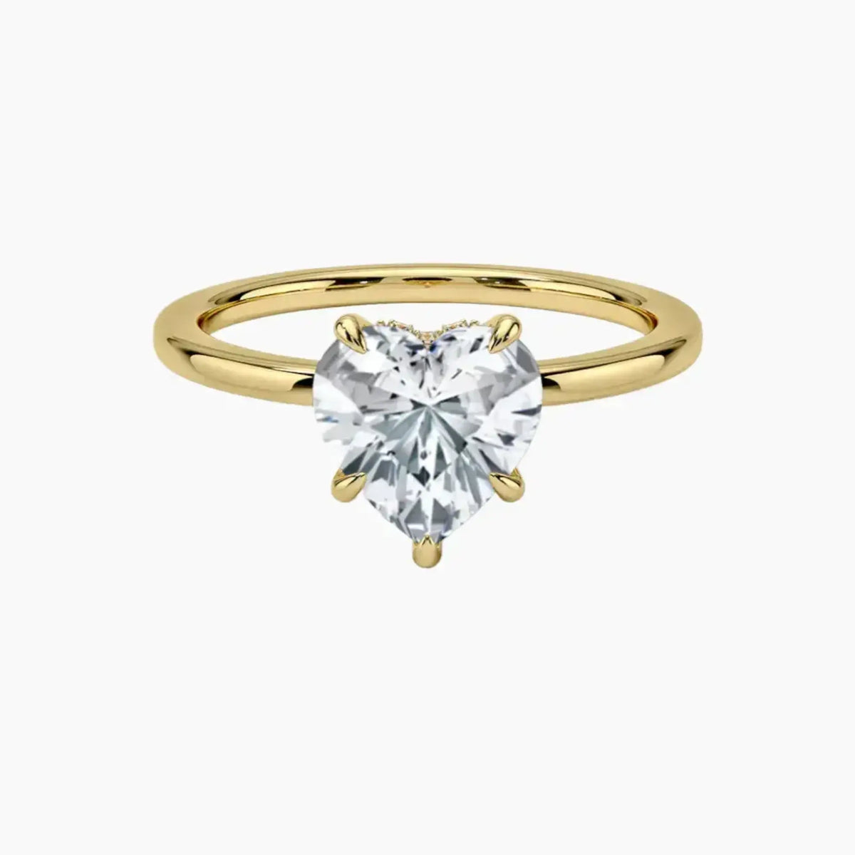 OBSER385 - Giselle Solitaire Heart engagement ring setting view 7