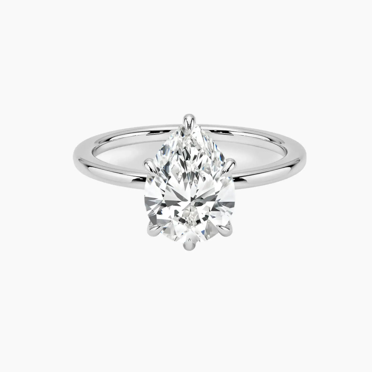OBSER390 - Giselle Solitaire Pear engagement ring setting view 1