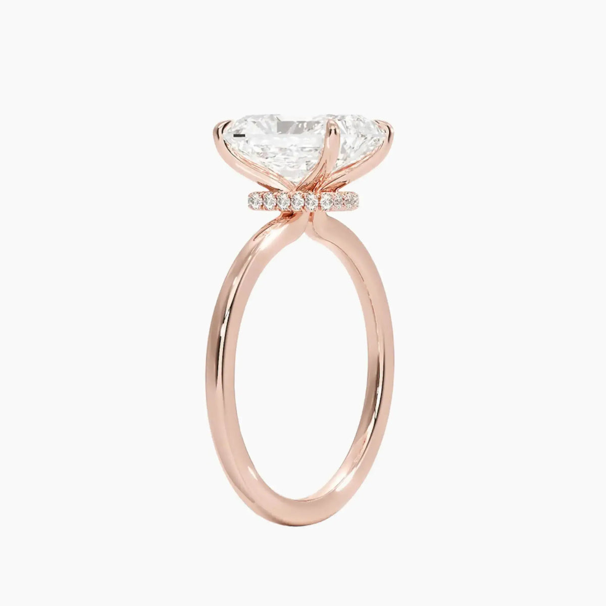 OBSER067 - Giselle Solitaire Radiant engagement ring setting view 5