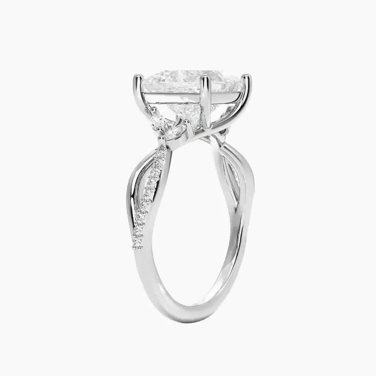 OBSER243 - Amara Adorned Princess engagement ring setting view 2