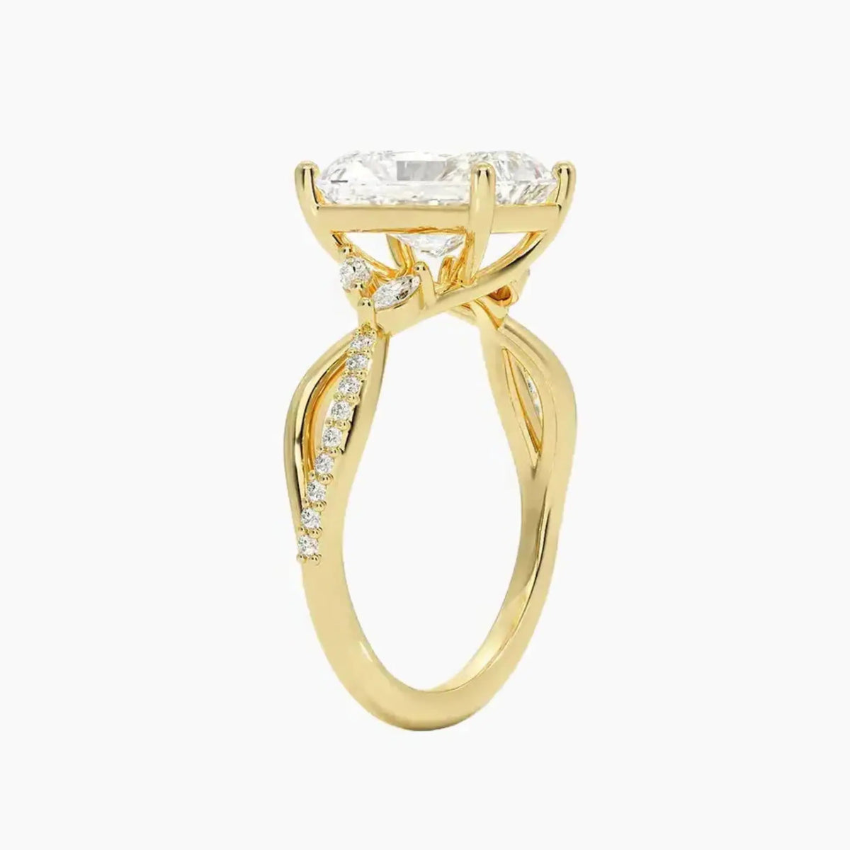 OBSER237 - Amara Adorned Radiant engagement ring setting view 8